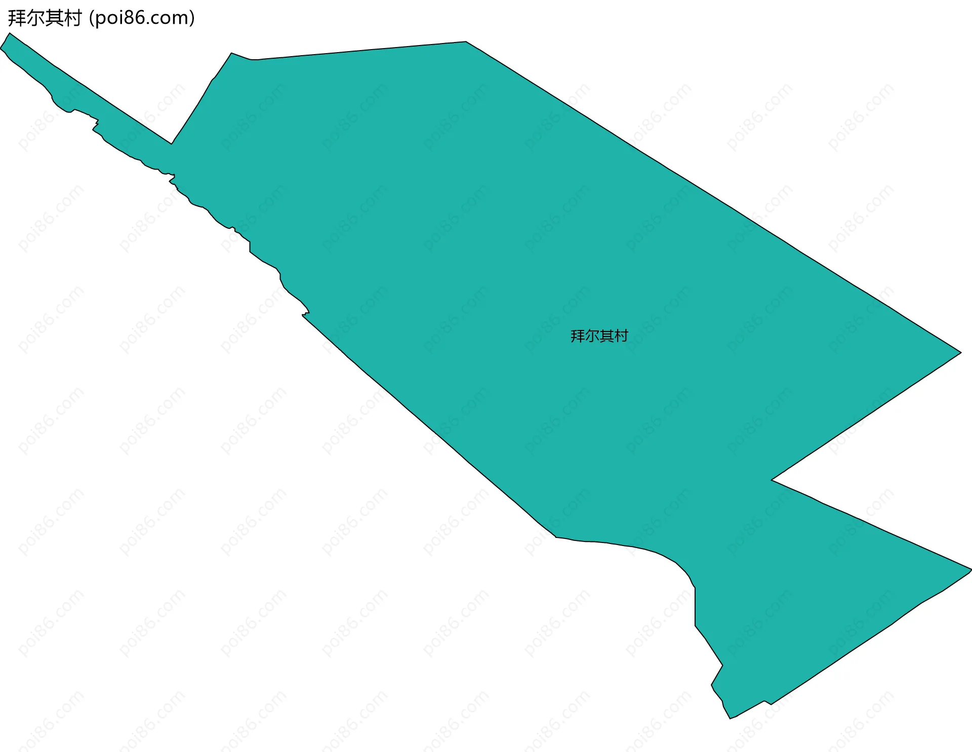 拜尔其村边界地图