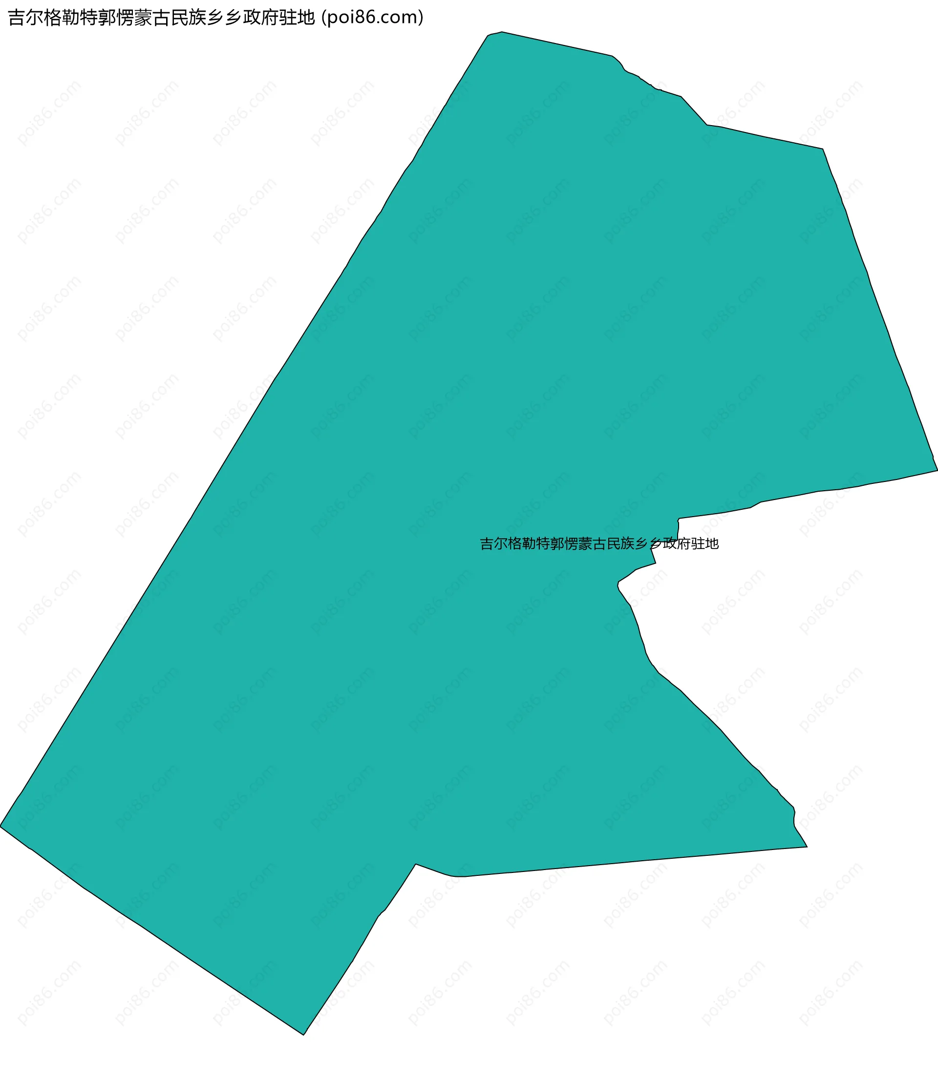 吉尔格勒特郭愣蒙古民族乡乡政府驻地边界地图