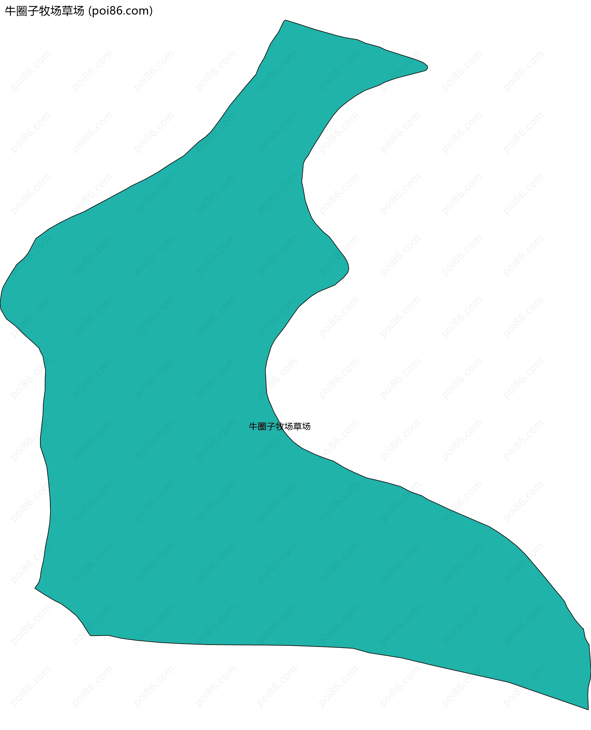 牛圈子牧场草场边界地图