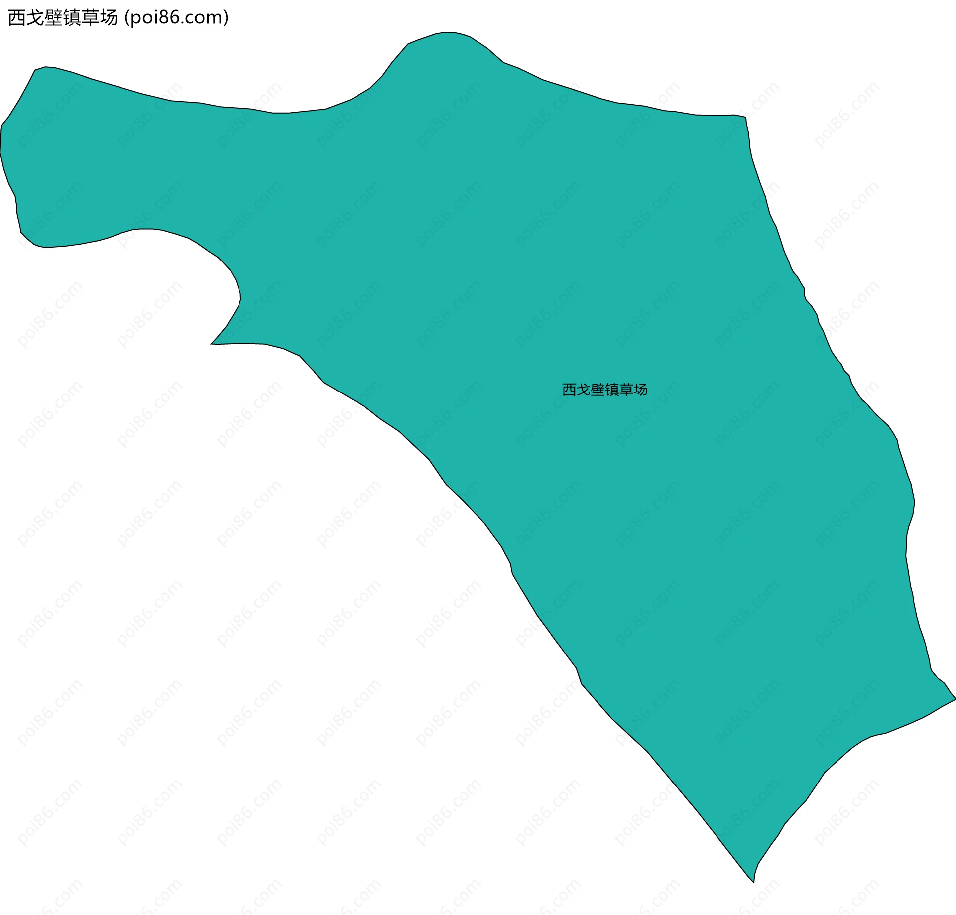 西戈壁镇草场边界地图