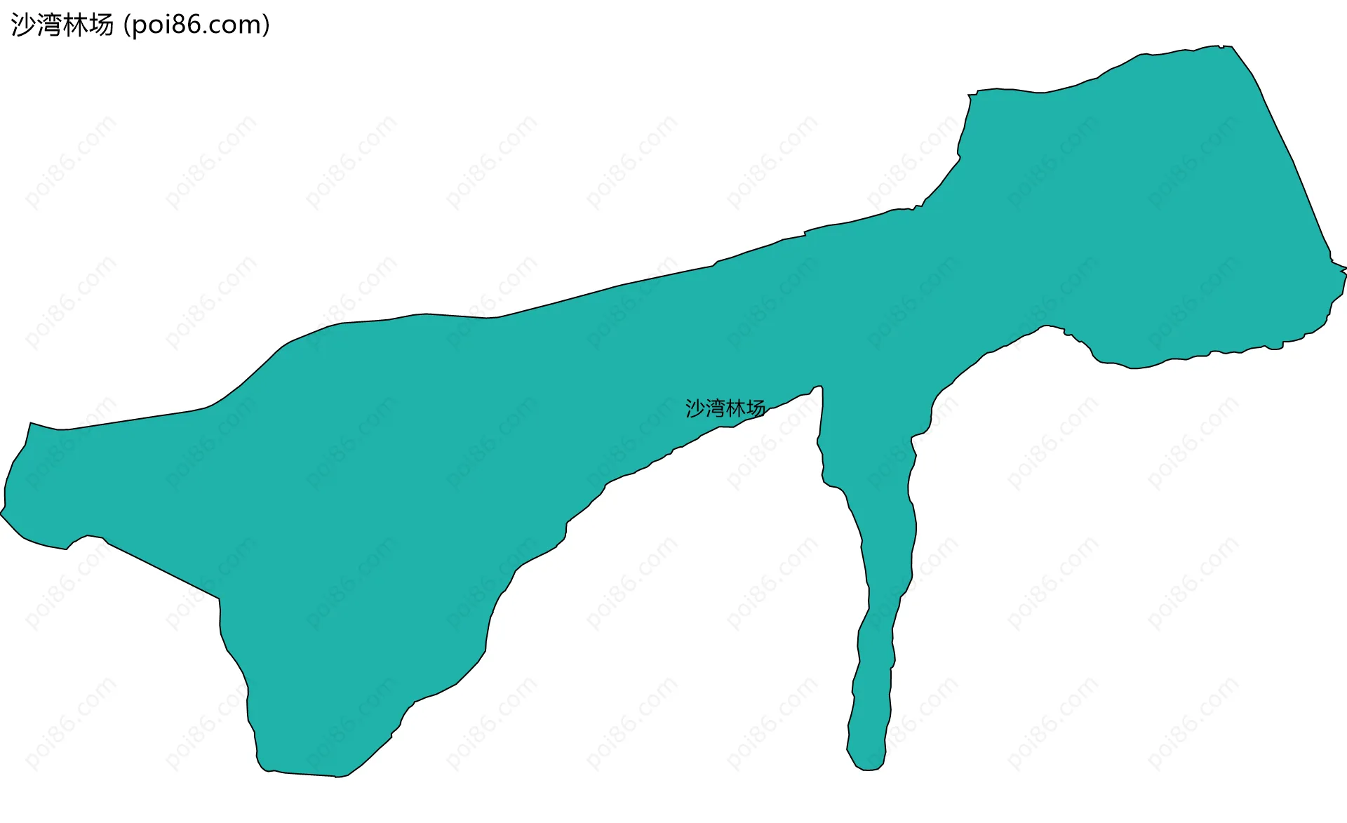 沙湾林场边界地图