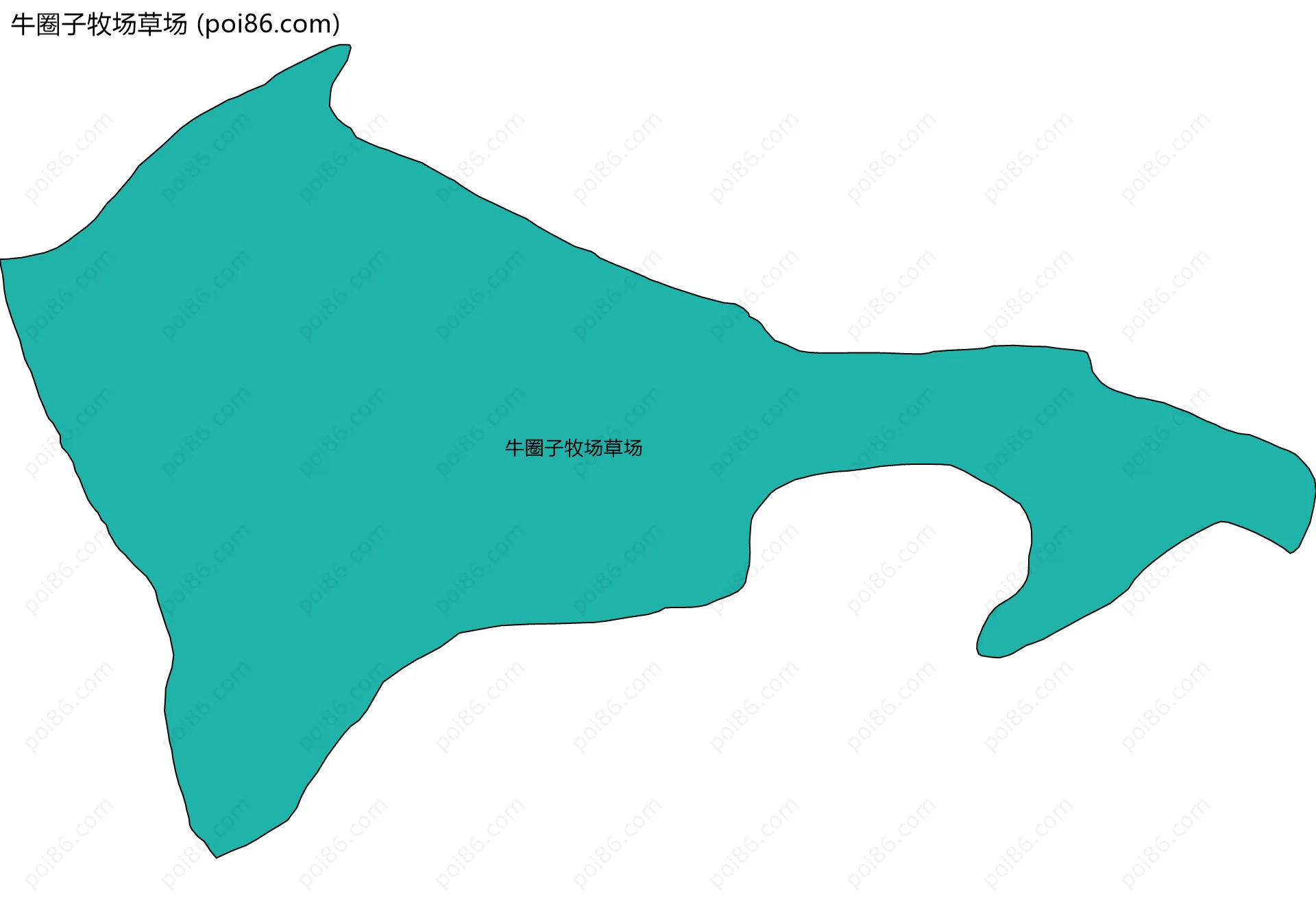 牛圈子牧场草场边界地图