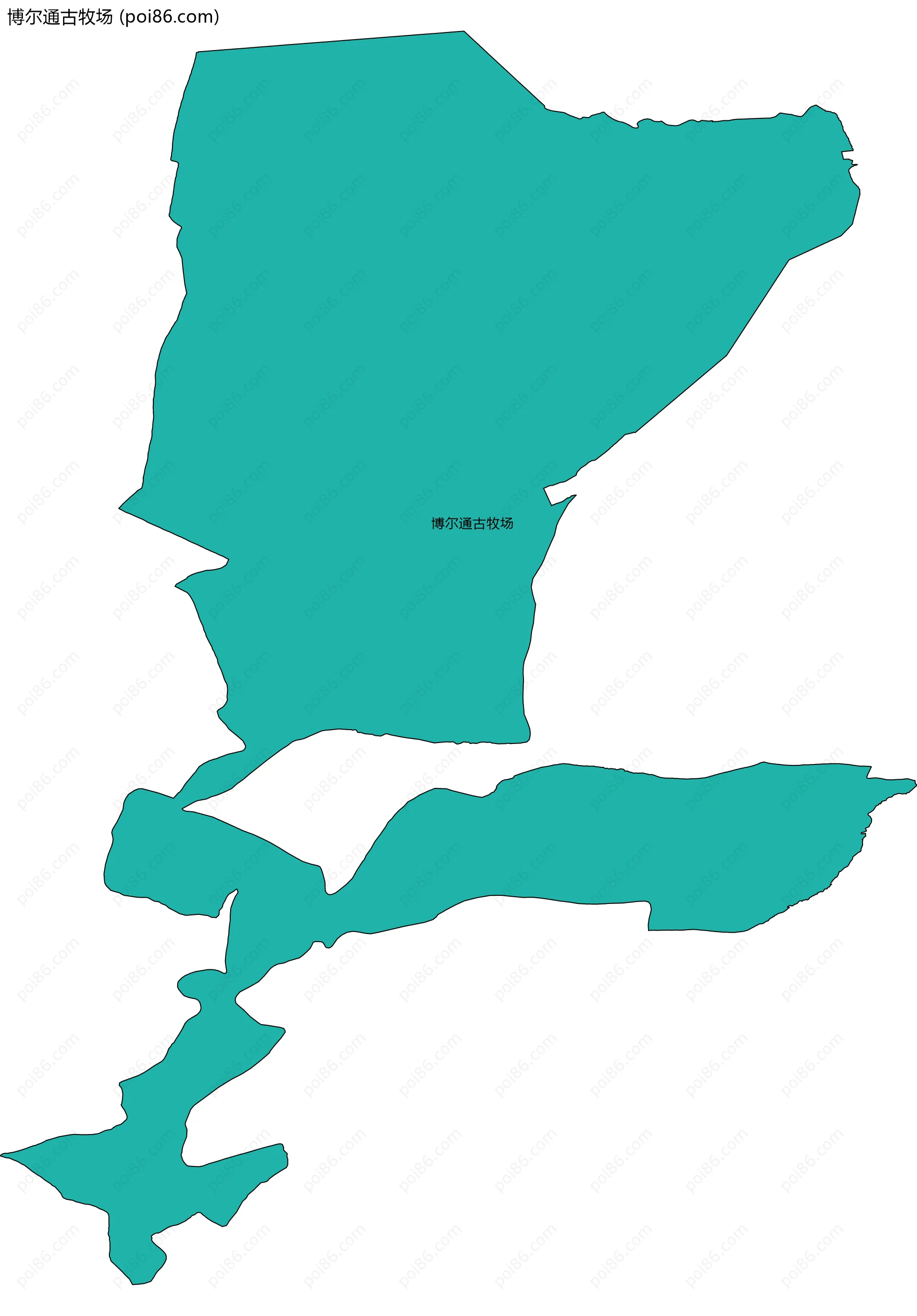 博尔通古牧场边界地图
