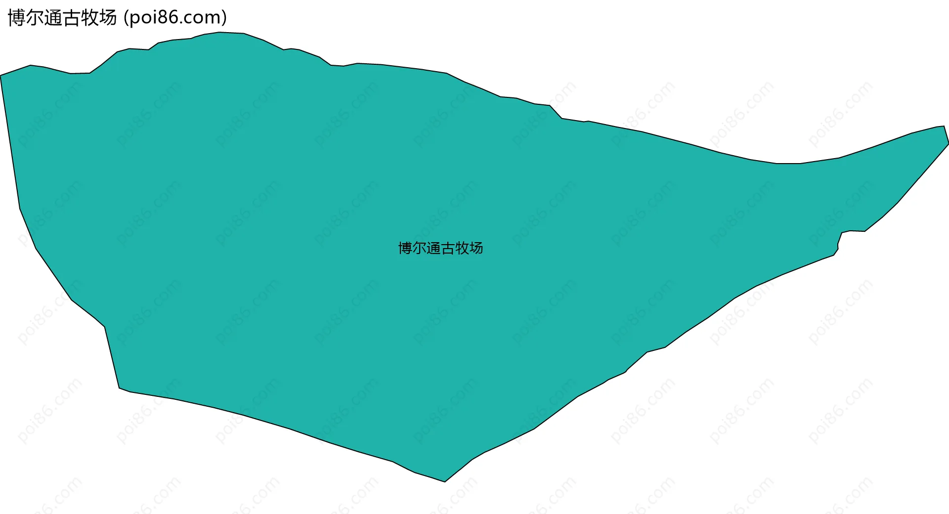 博尔通古牧场边界地图