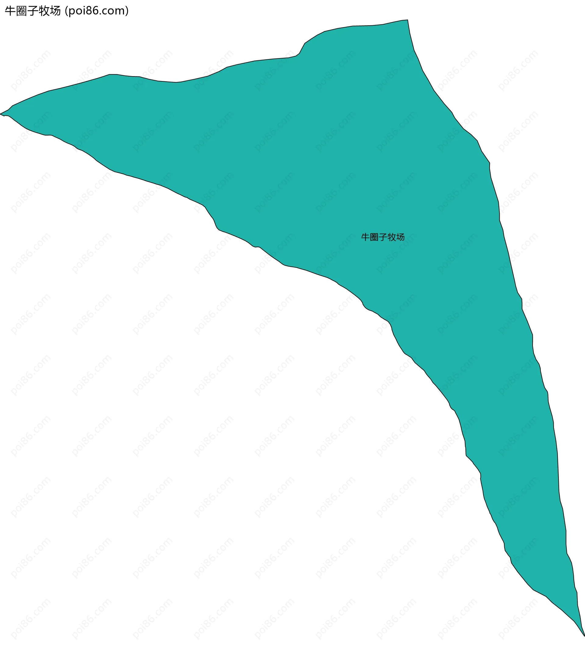 牛圈子牧场边界地图