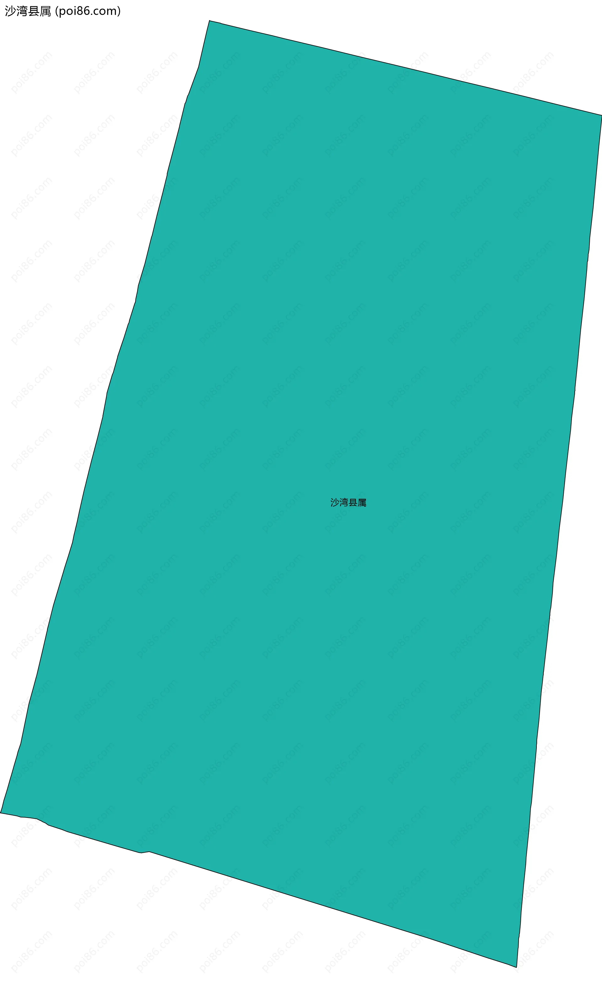 沙湾县属边界地图