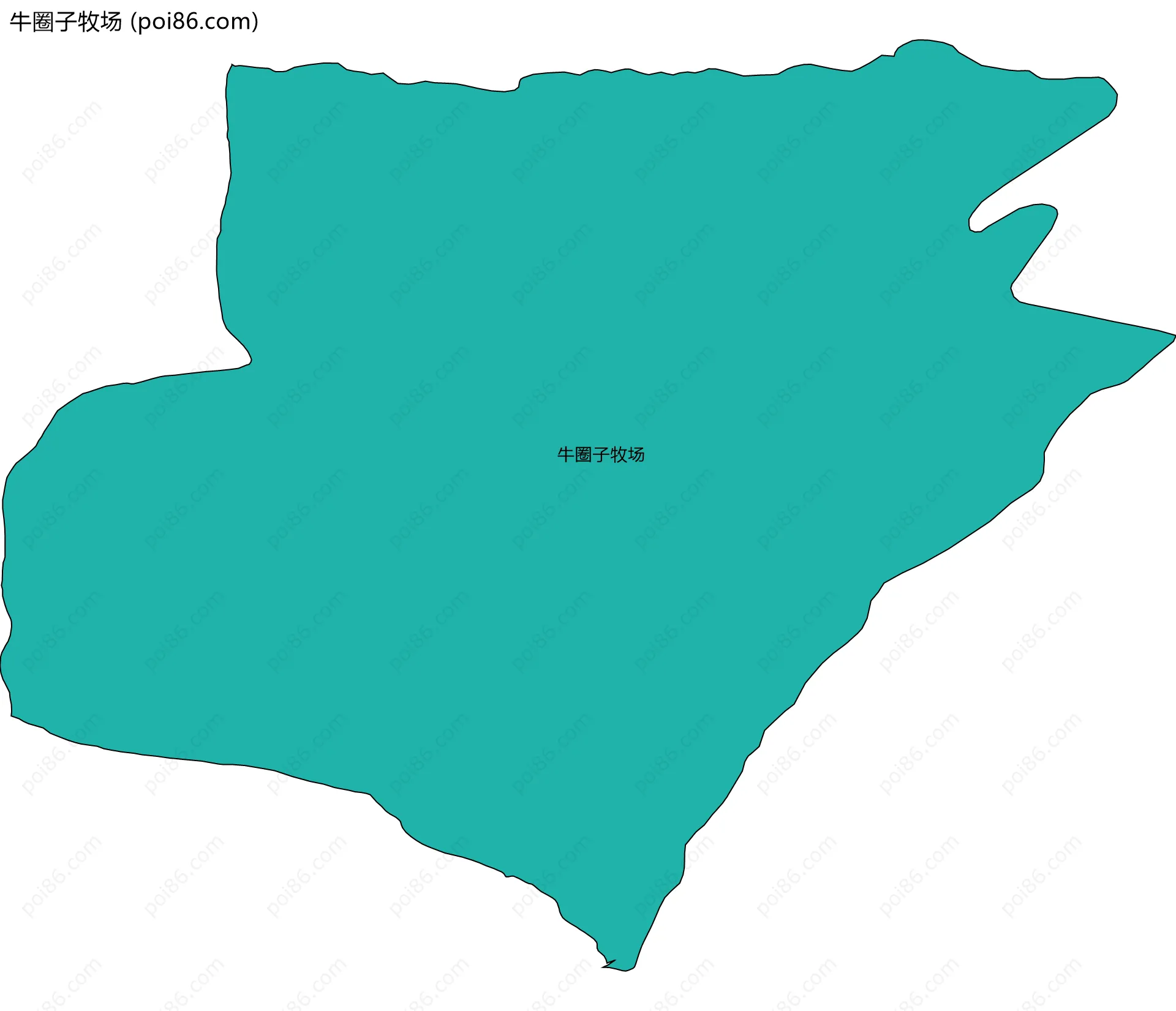 牛圈子牧场边界地图