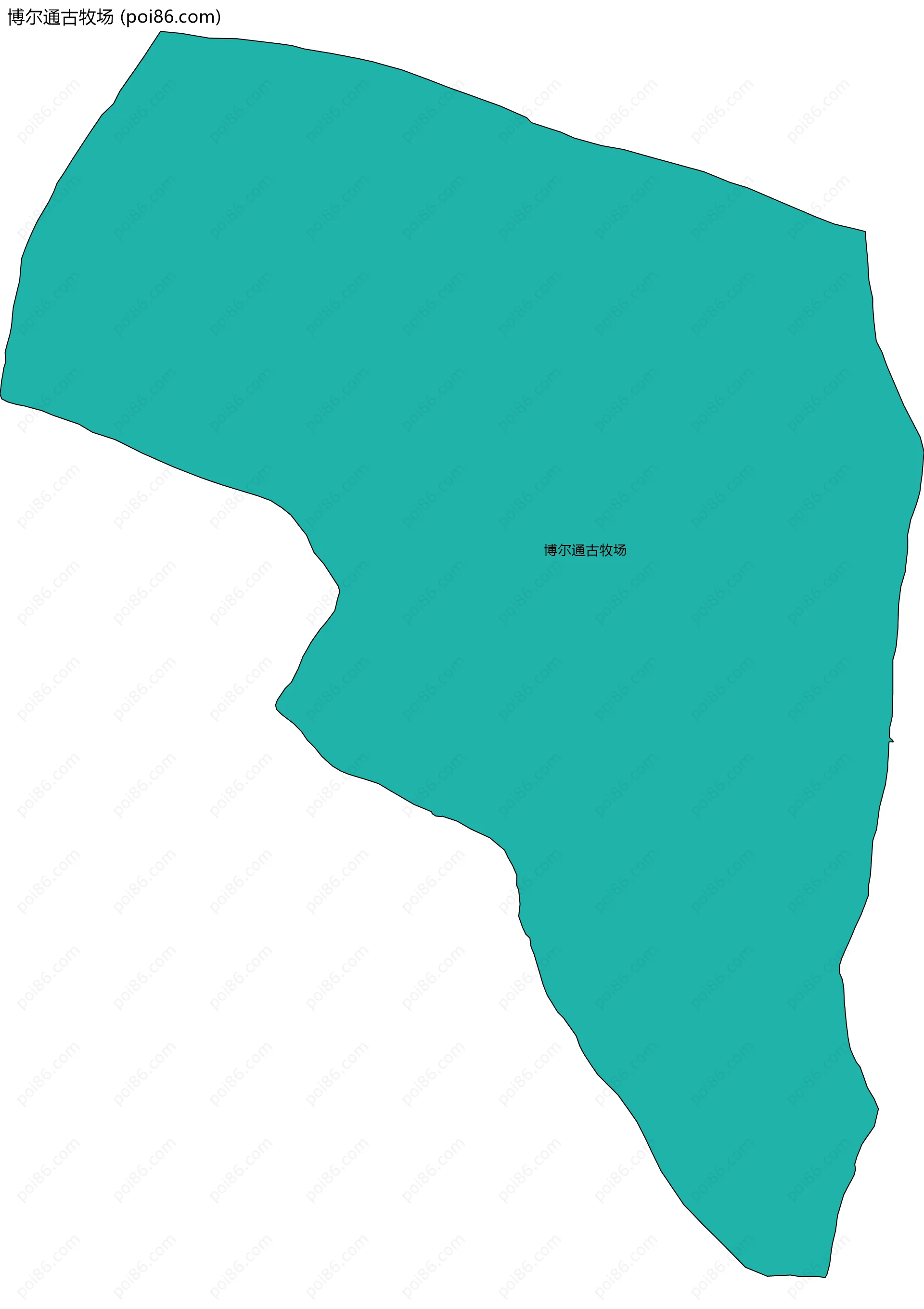 博尔通古牧场边界地图