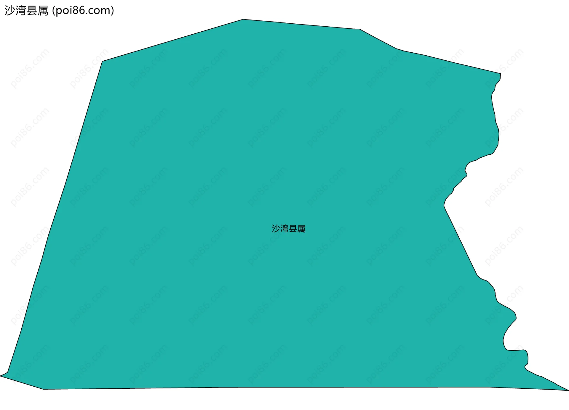 沙湾县属边界地图