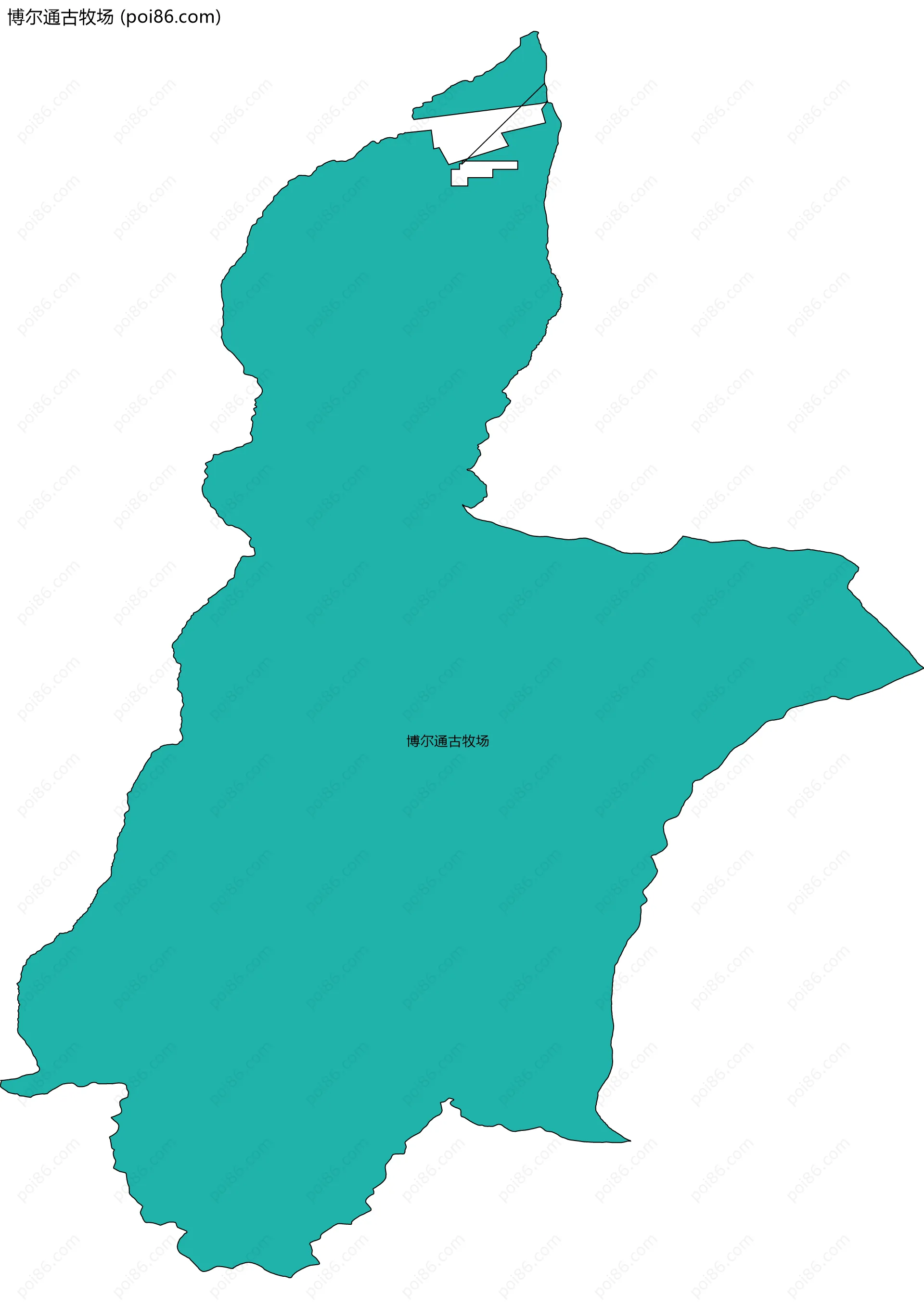 博尔通古牧场边界地图