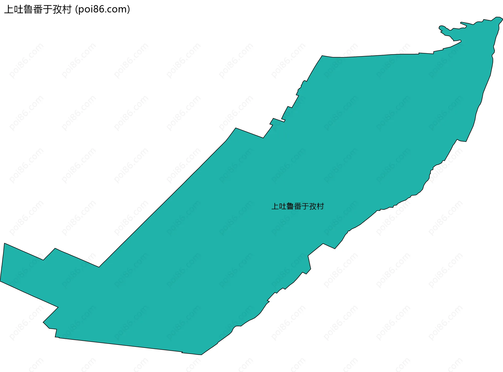 上吐鲁番于孜村边界地图