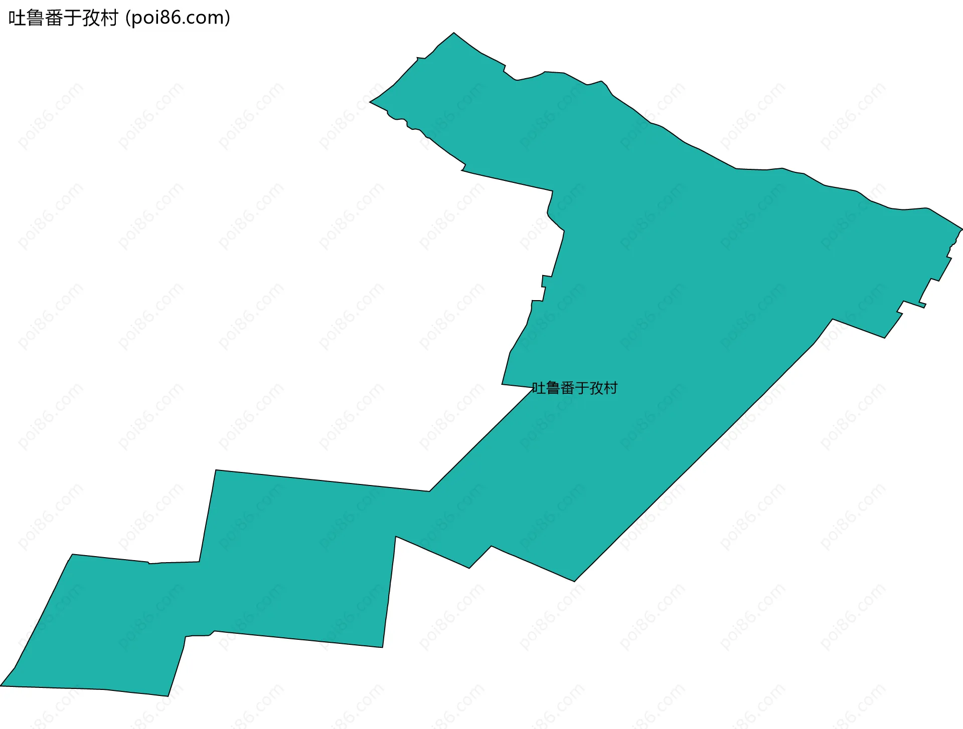吐鲁番于孜村边界地图