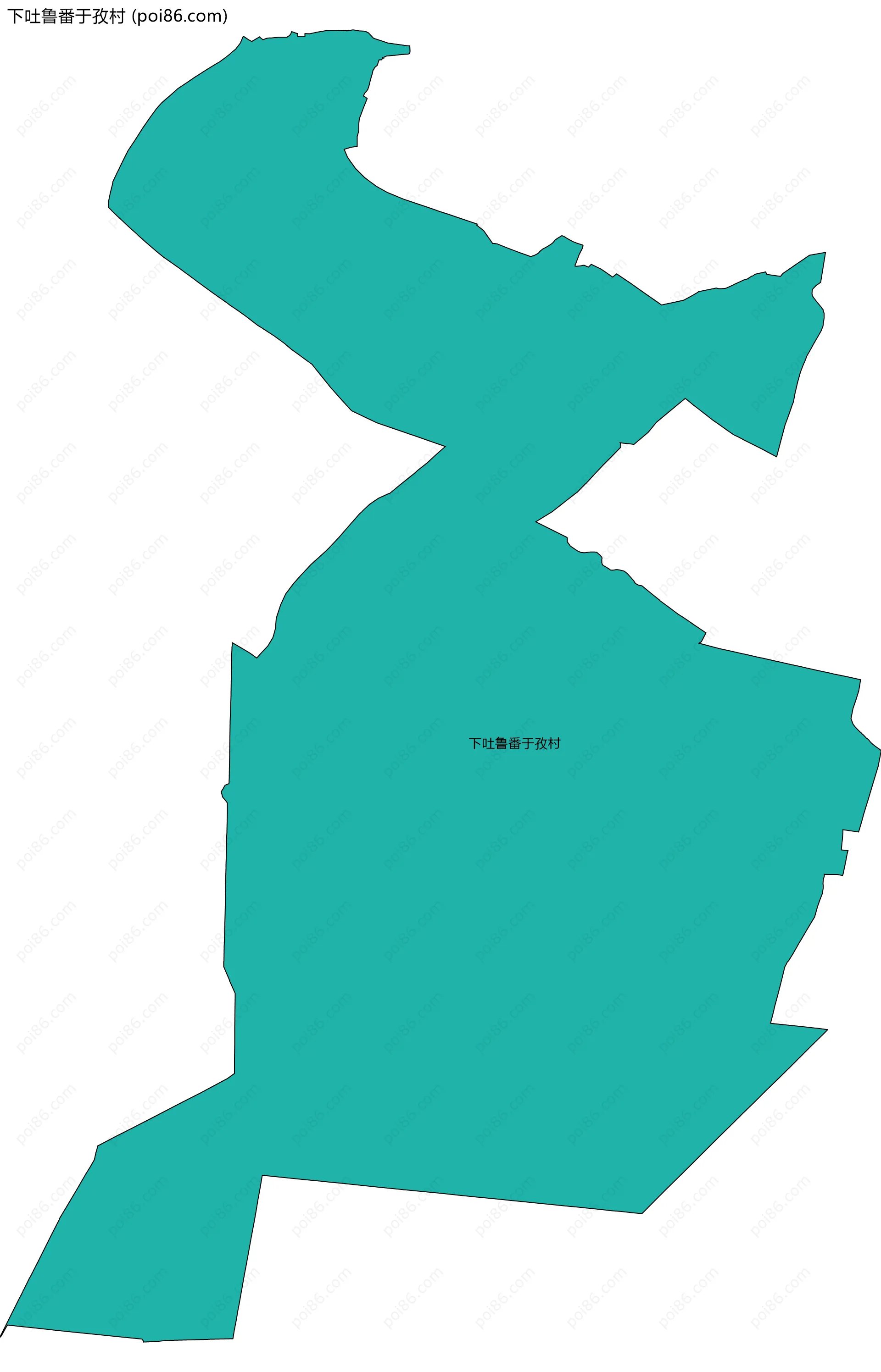 下吐鲁番于孜村边界地图