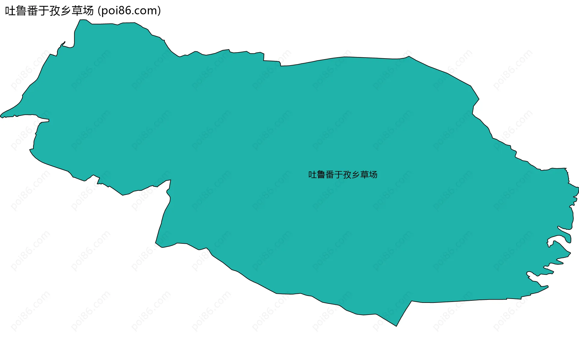 吐鲁番于孜乡草场边界地图