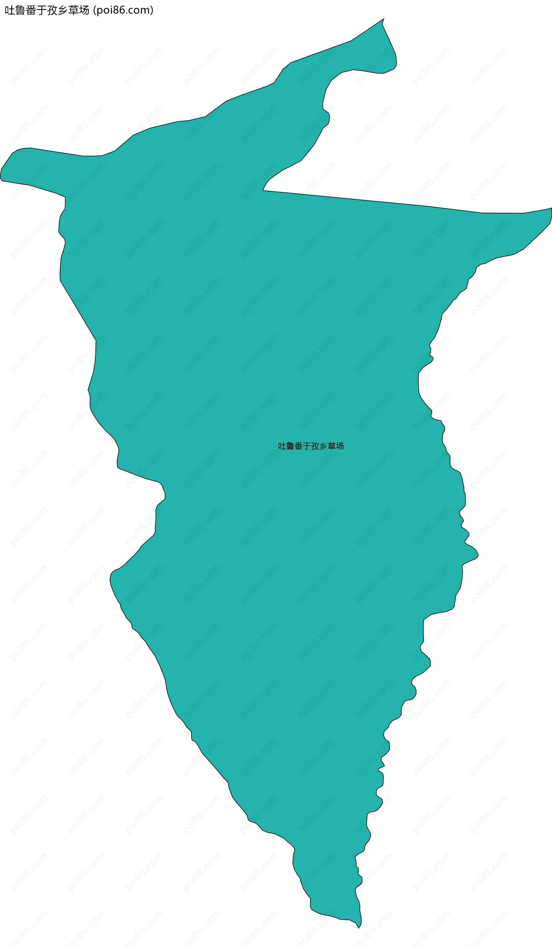 吐鲁番于孜乡草场边界地图