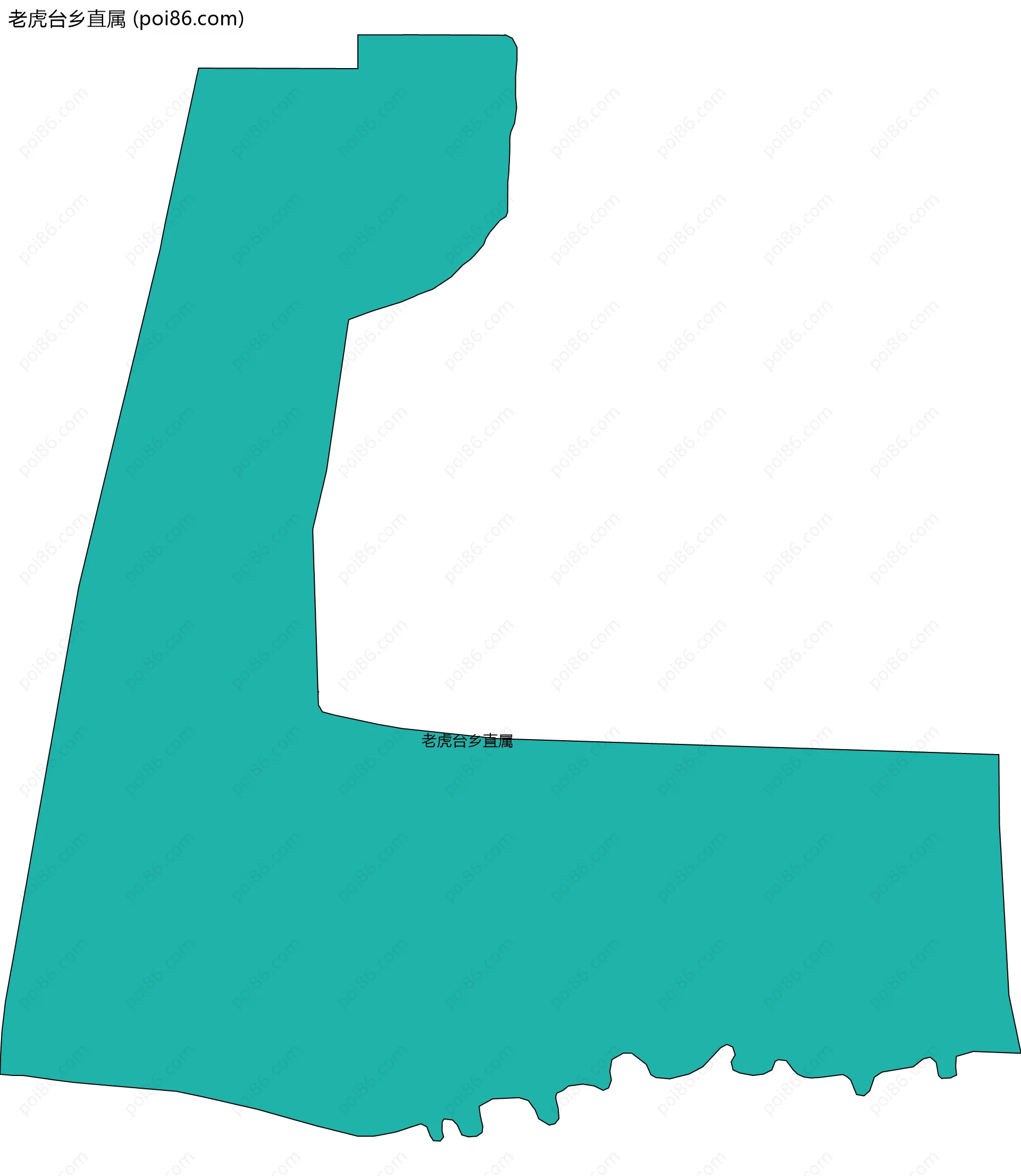 老虎台乡直属边界地图