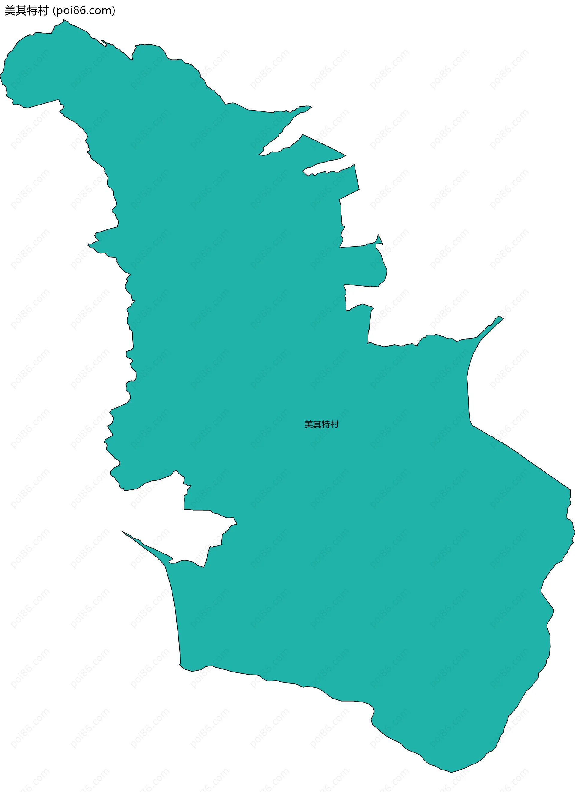 美其特村边界地图