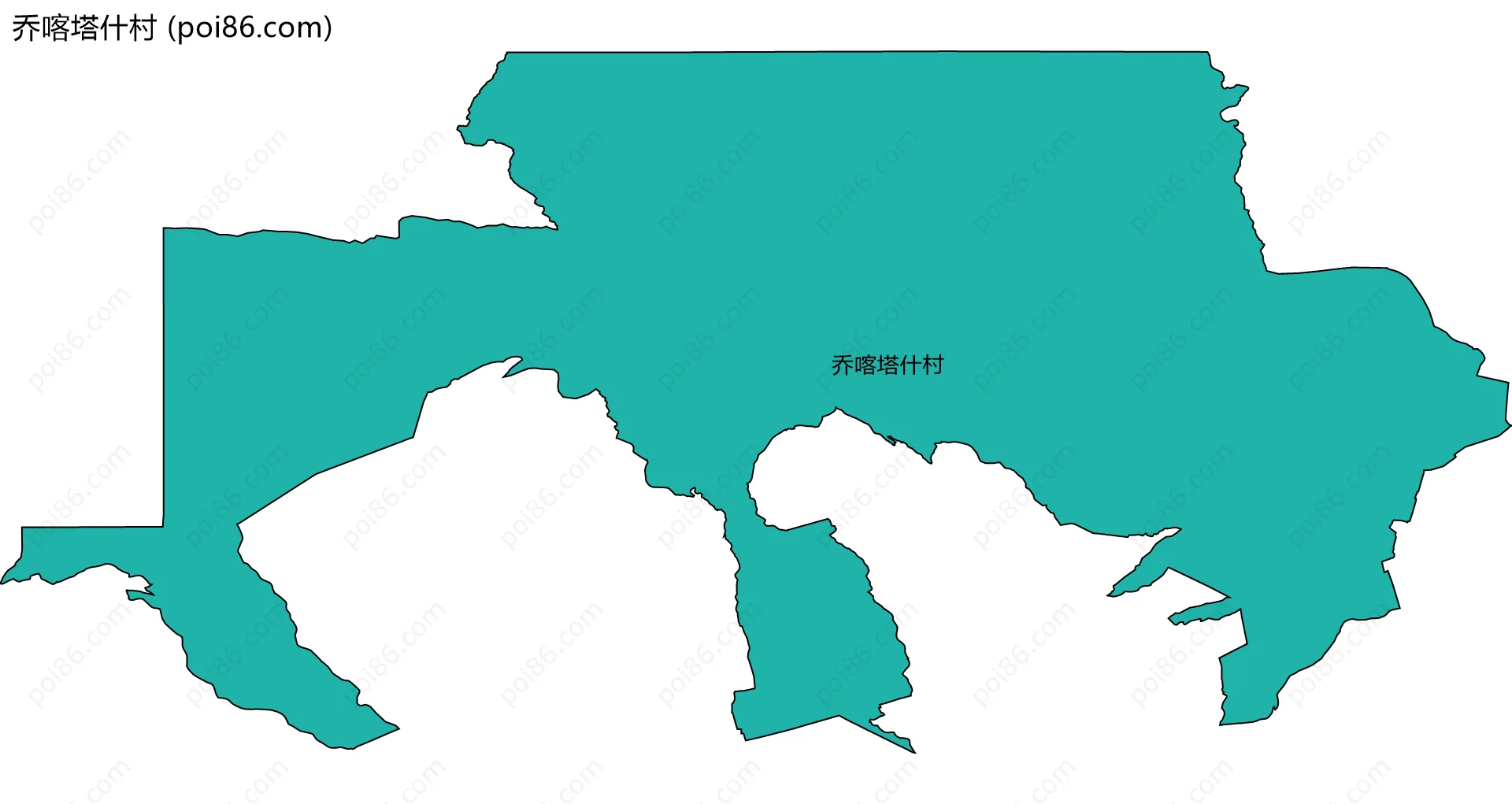 乔喀塔什村边界地图