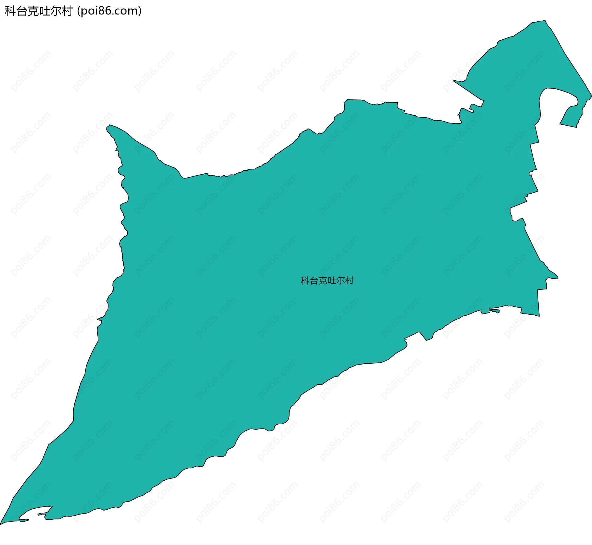 科台克吐尔村边界地图