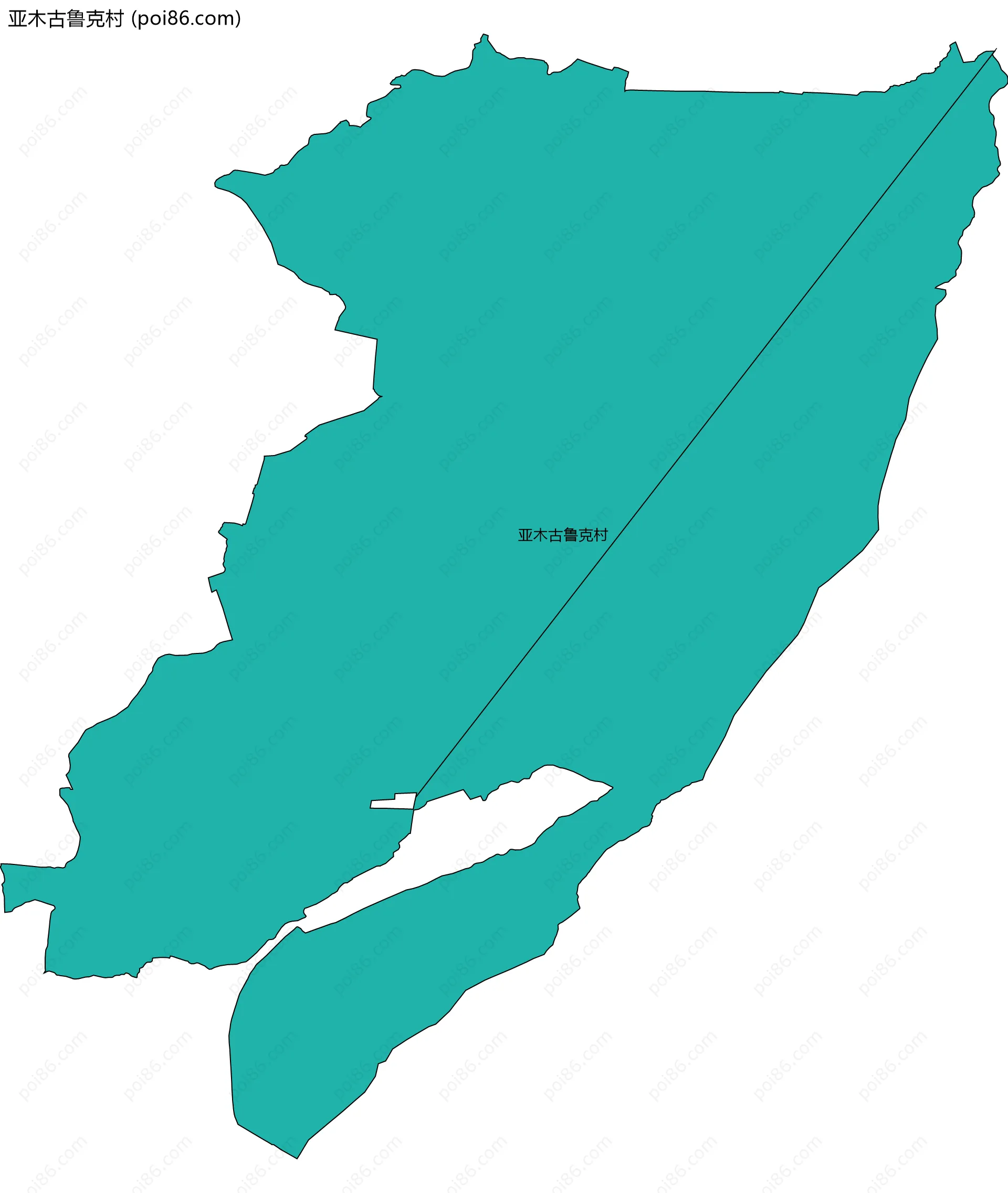亚木古鲁克村边界地图