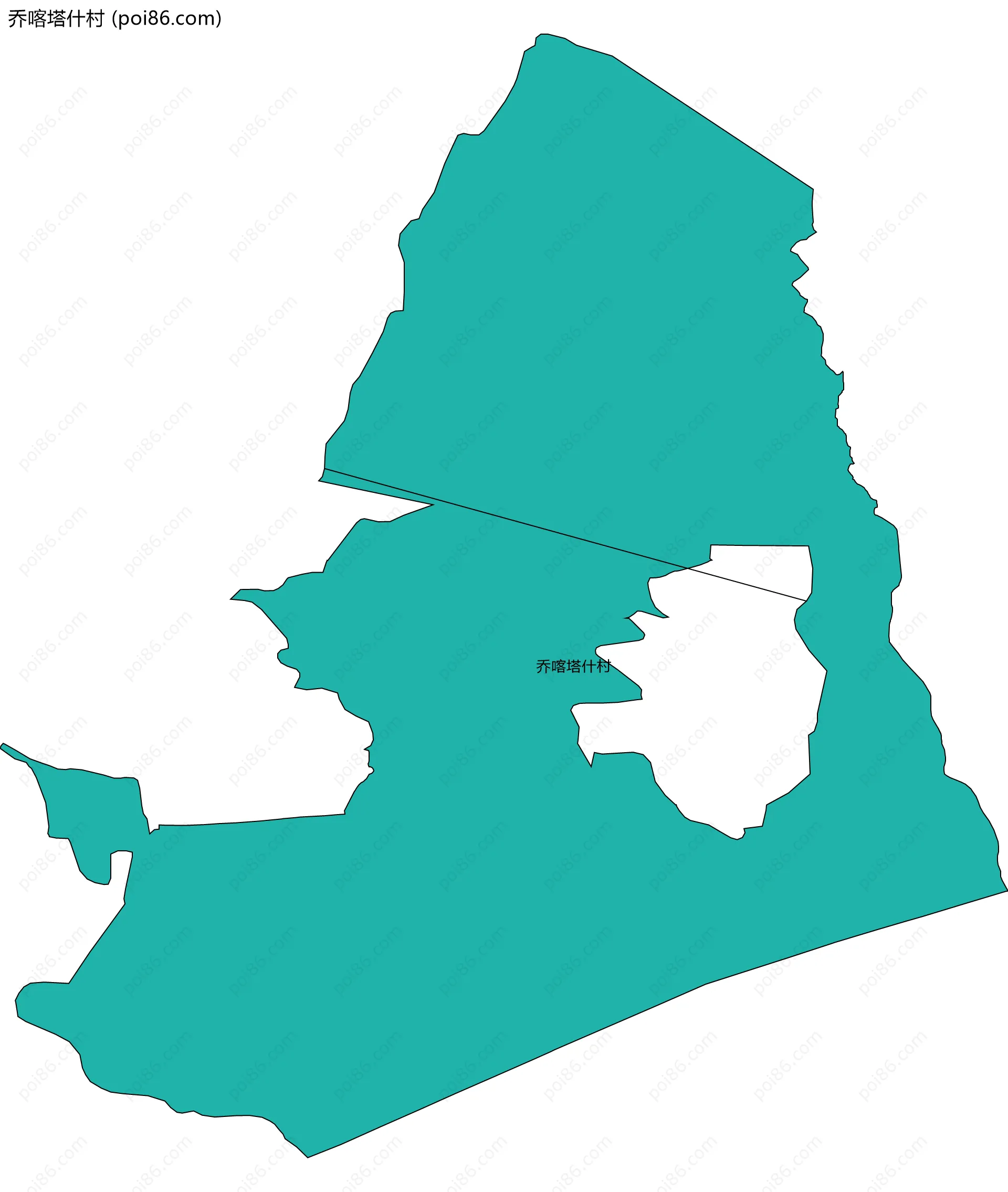 乔喀塔什村边界地图