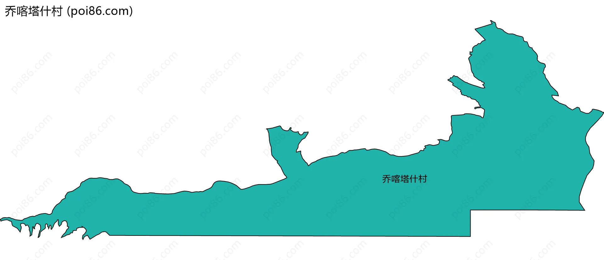 乔喀塔什村边界地图