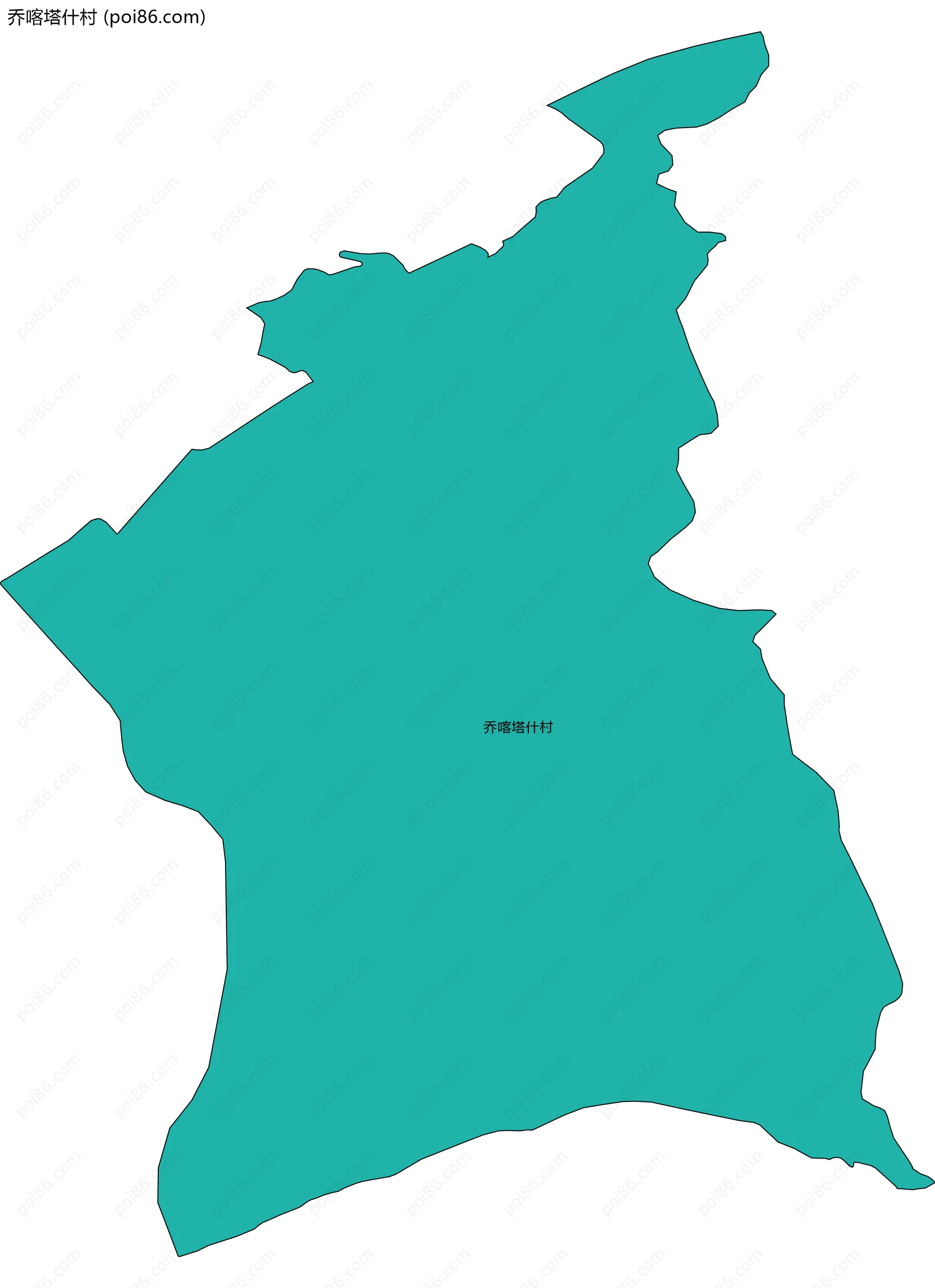 乔喀塔什村边界地图