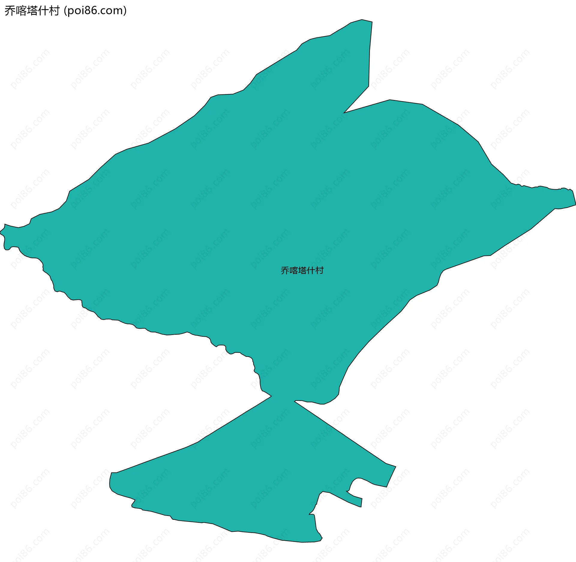 乔喀塔什村边界地图
