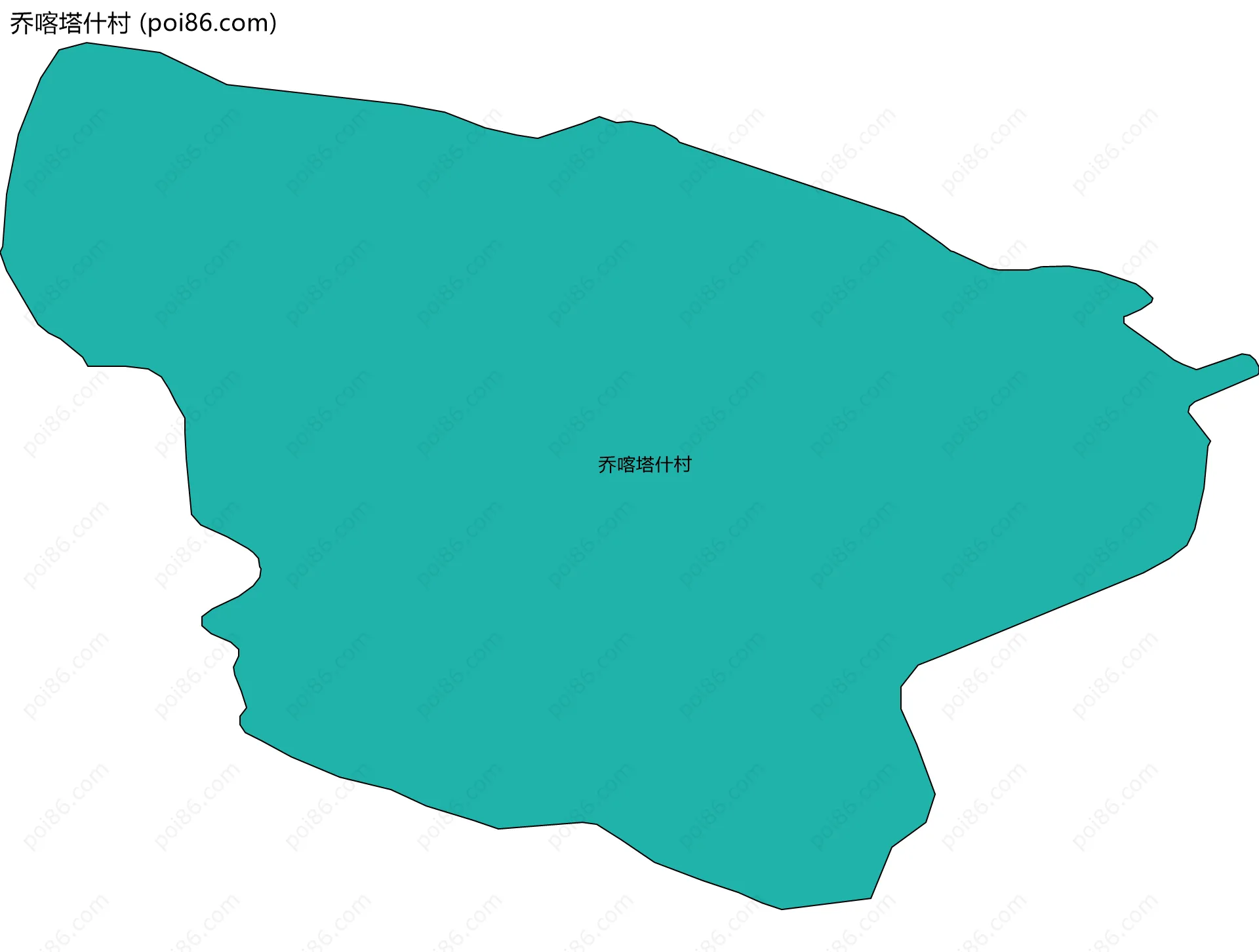 乔喀塔什村边界地图