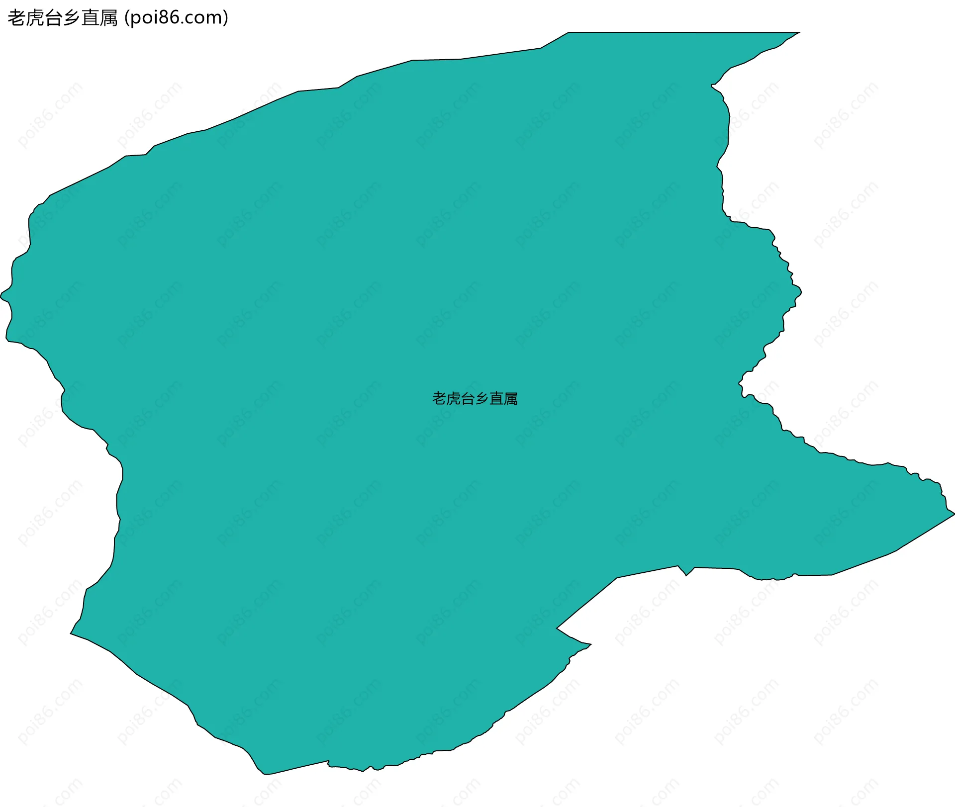 老虎台乡直属边界地图