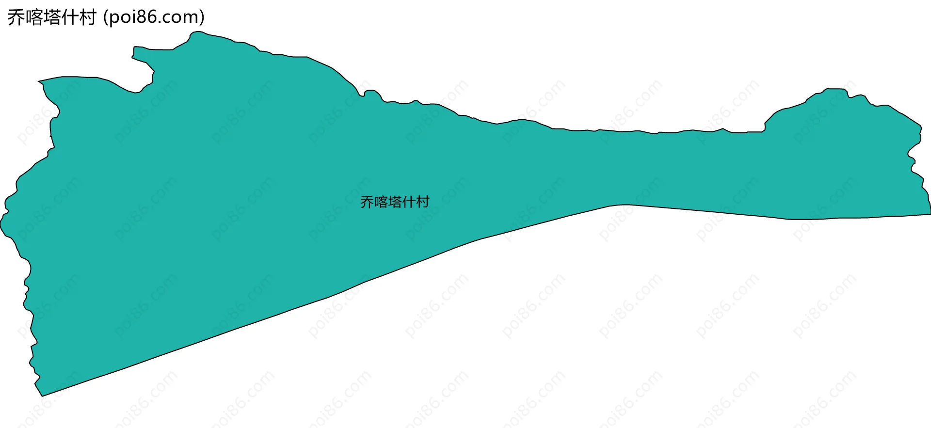 乔喀塔什村边界地图