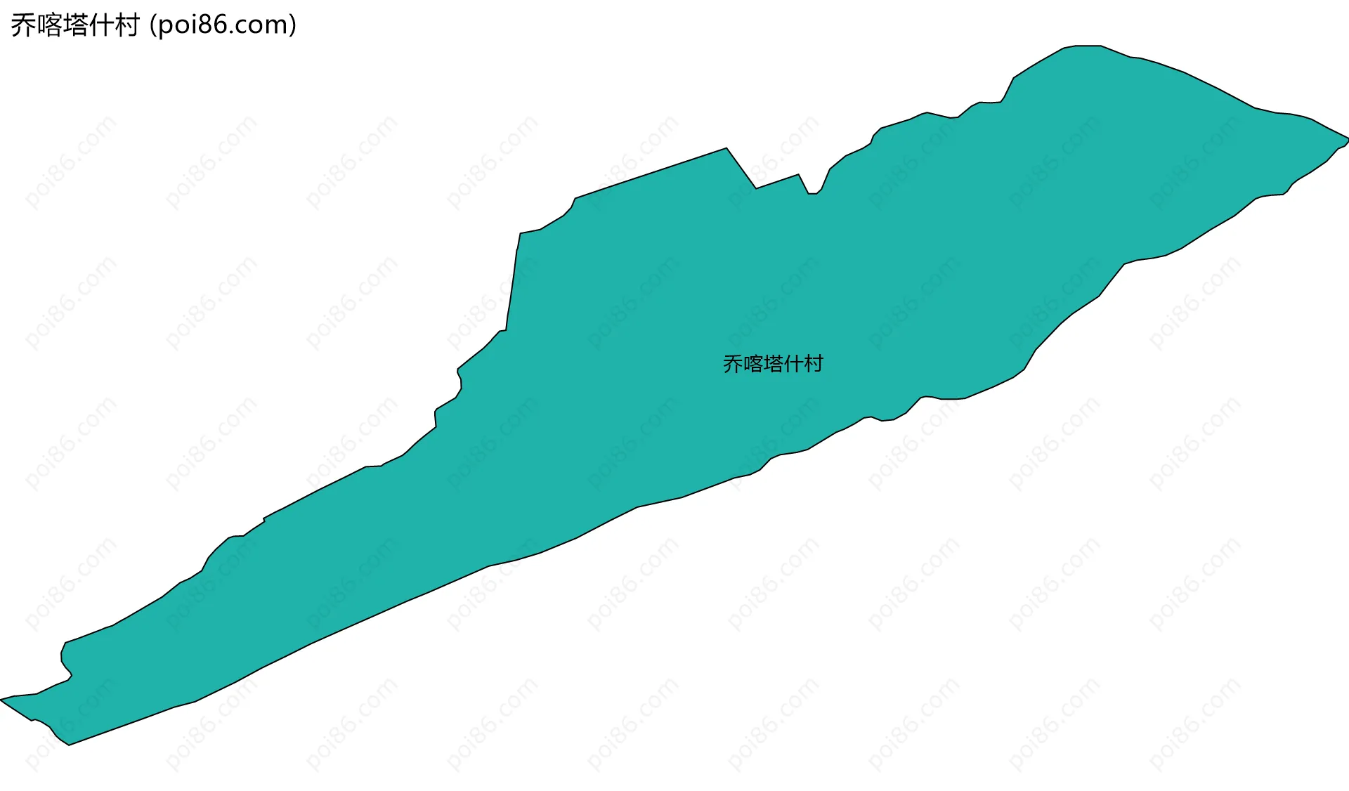 乔喀塔什村边界地图