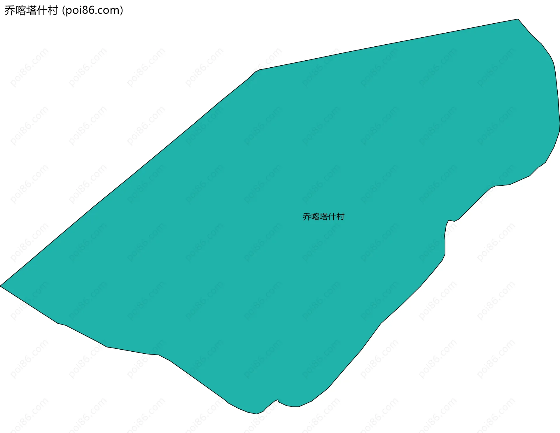 乔喀塔什村边界地图