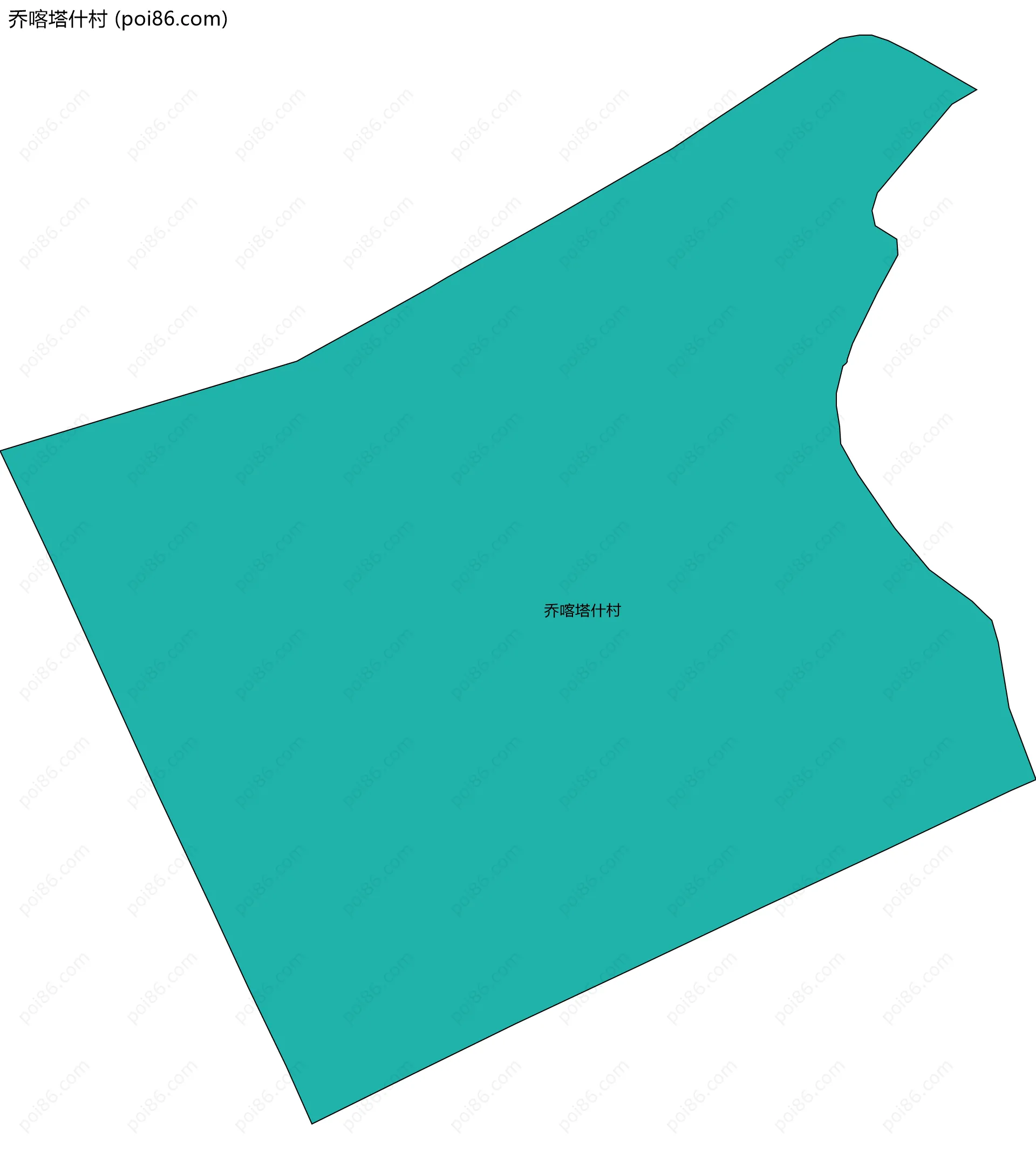 乔喀塔什村边界地图