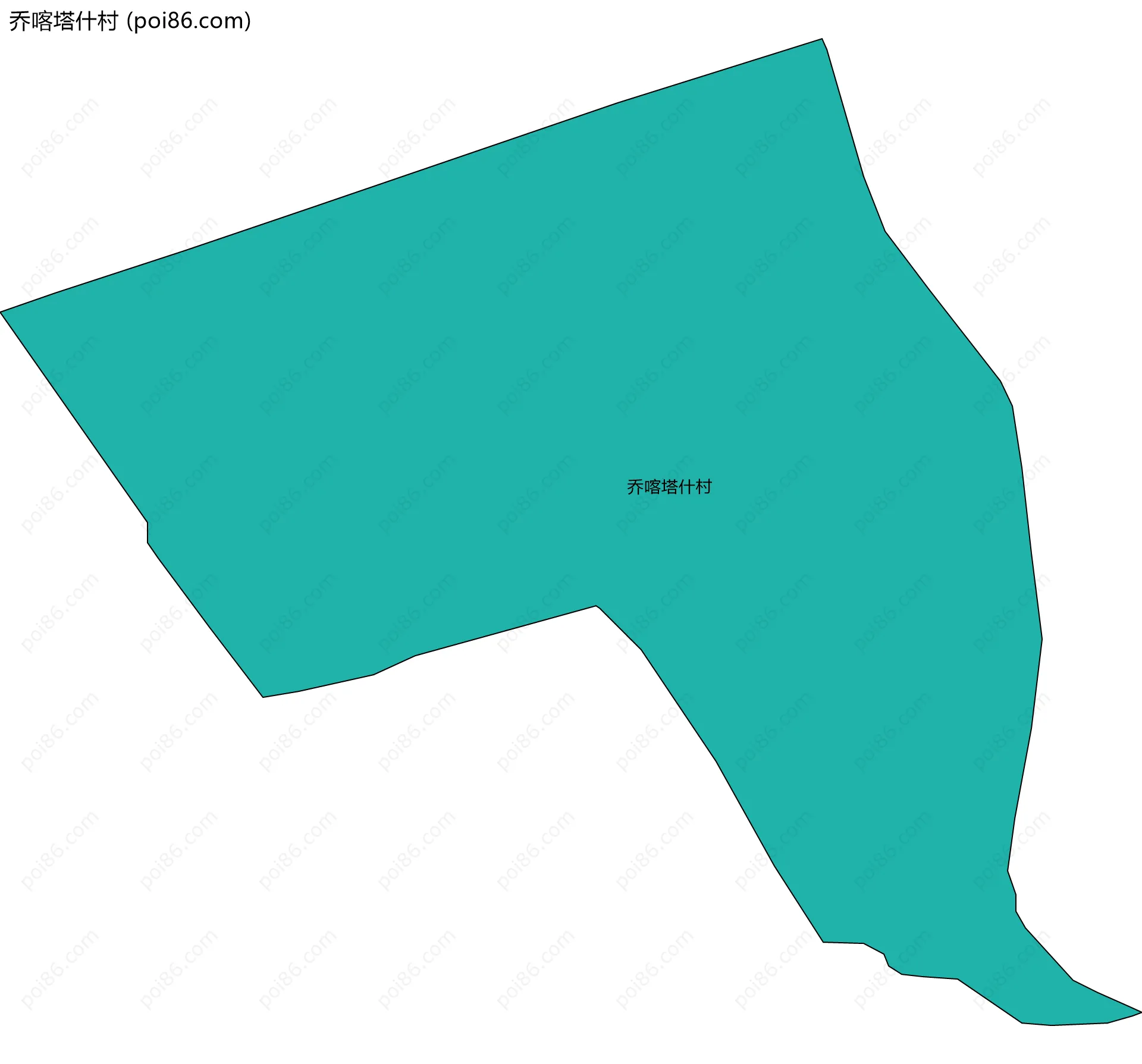 乔喀塔什村边界地图