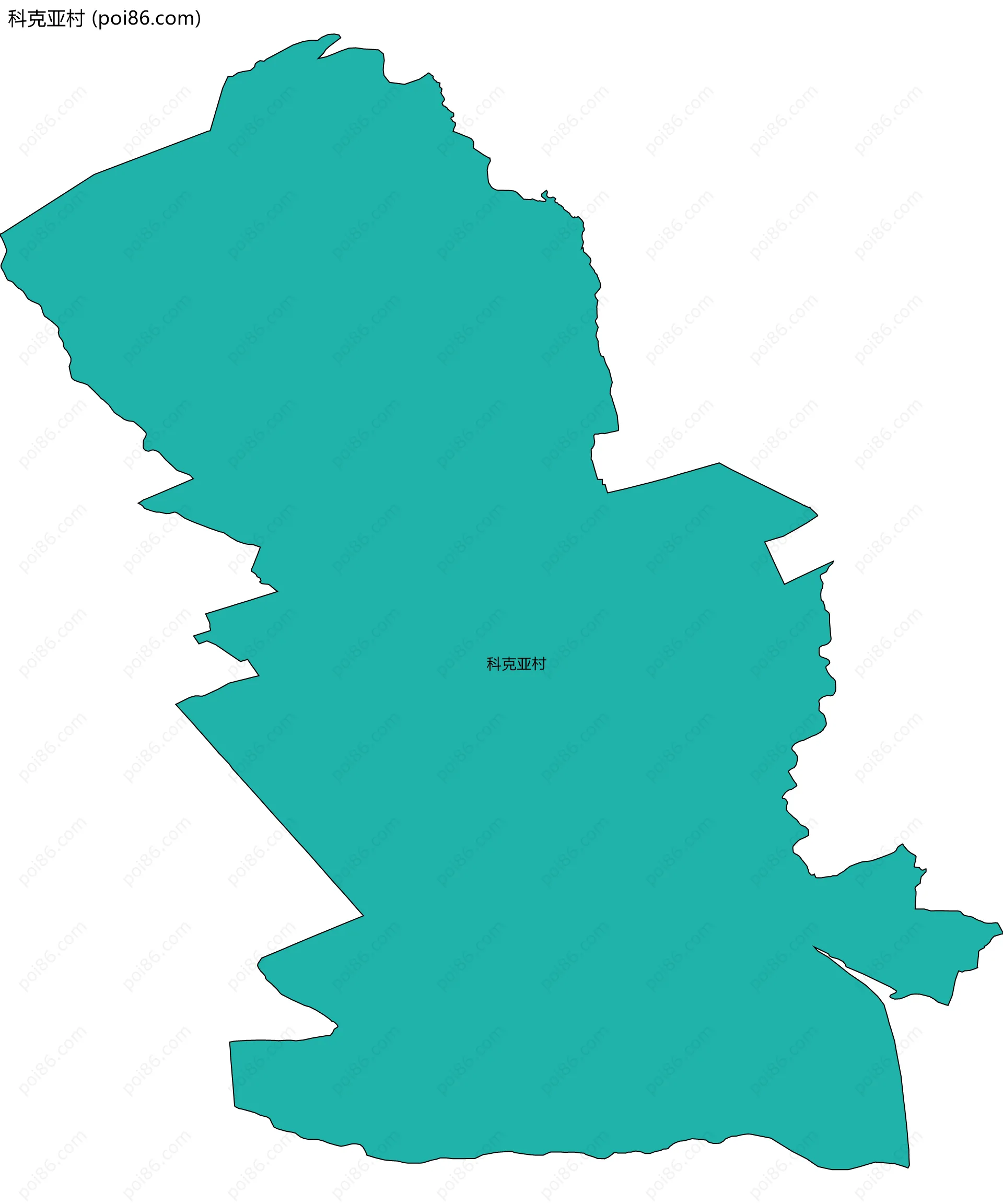 科克亚村边界地图