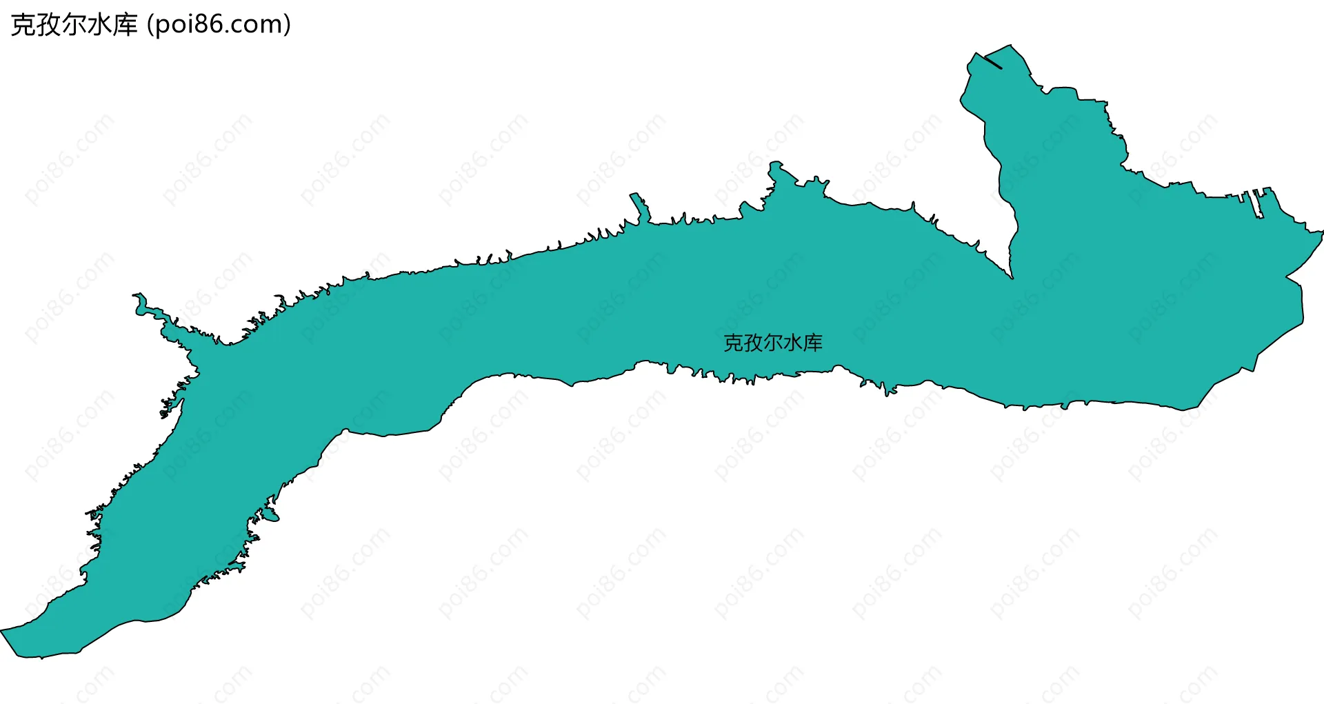 克孜尔水库边界地图