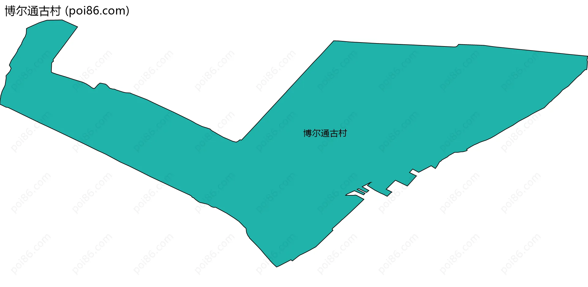 博尔通古村边界地图