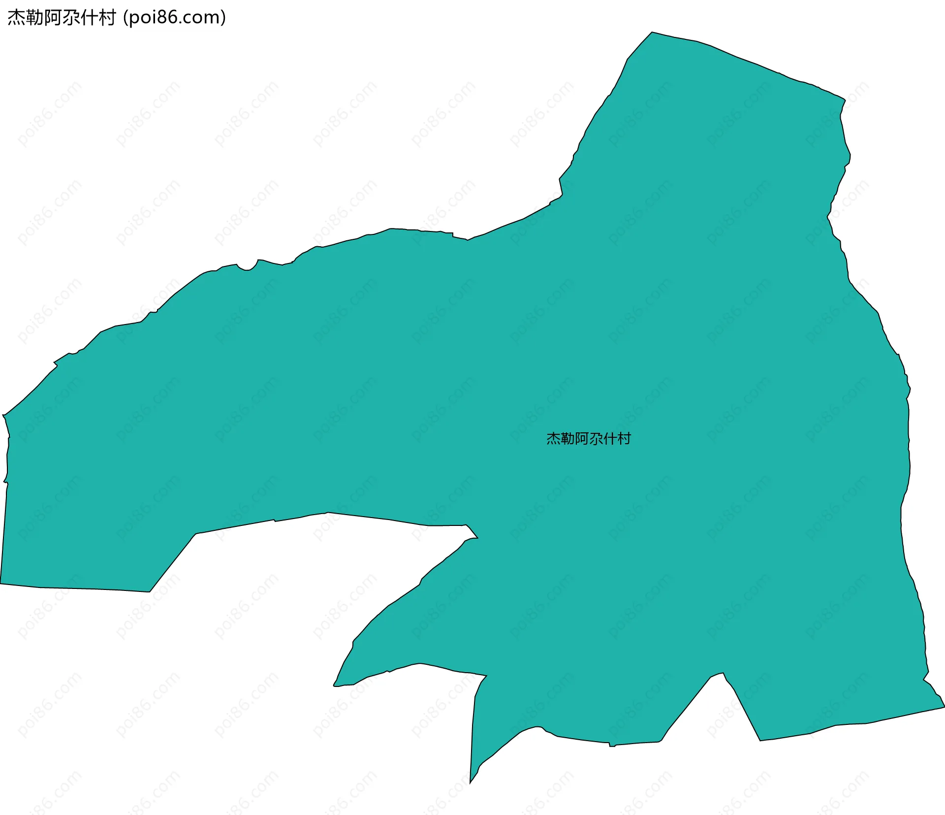 杰勒阿尕什村边界地图