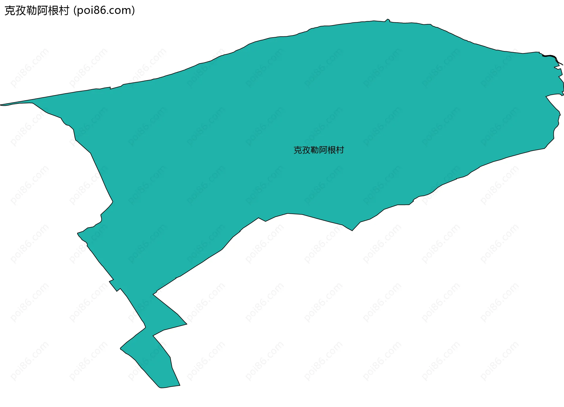 克孜勒阿根村边界地图