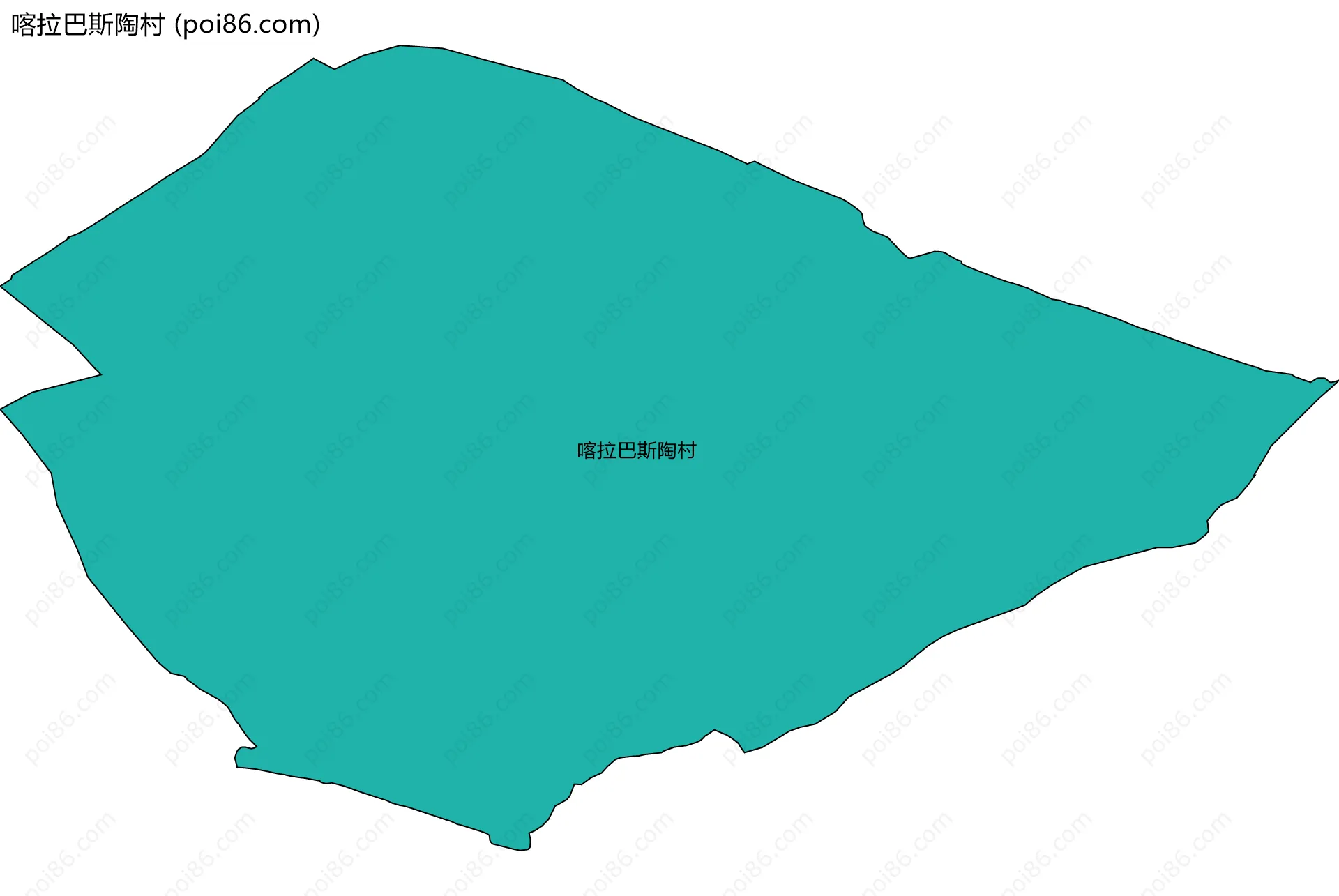 喀拉巴斯陶村边界地图