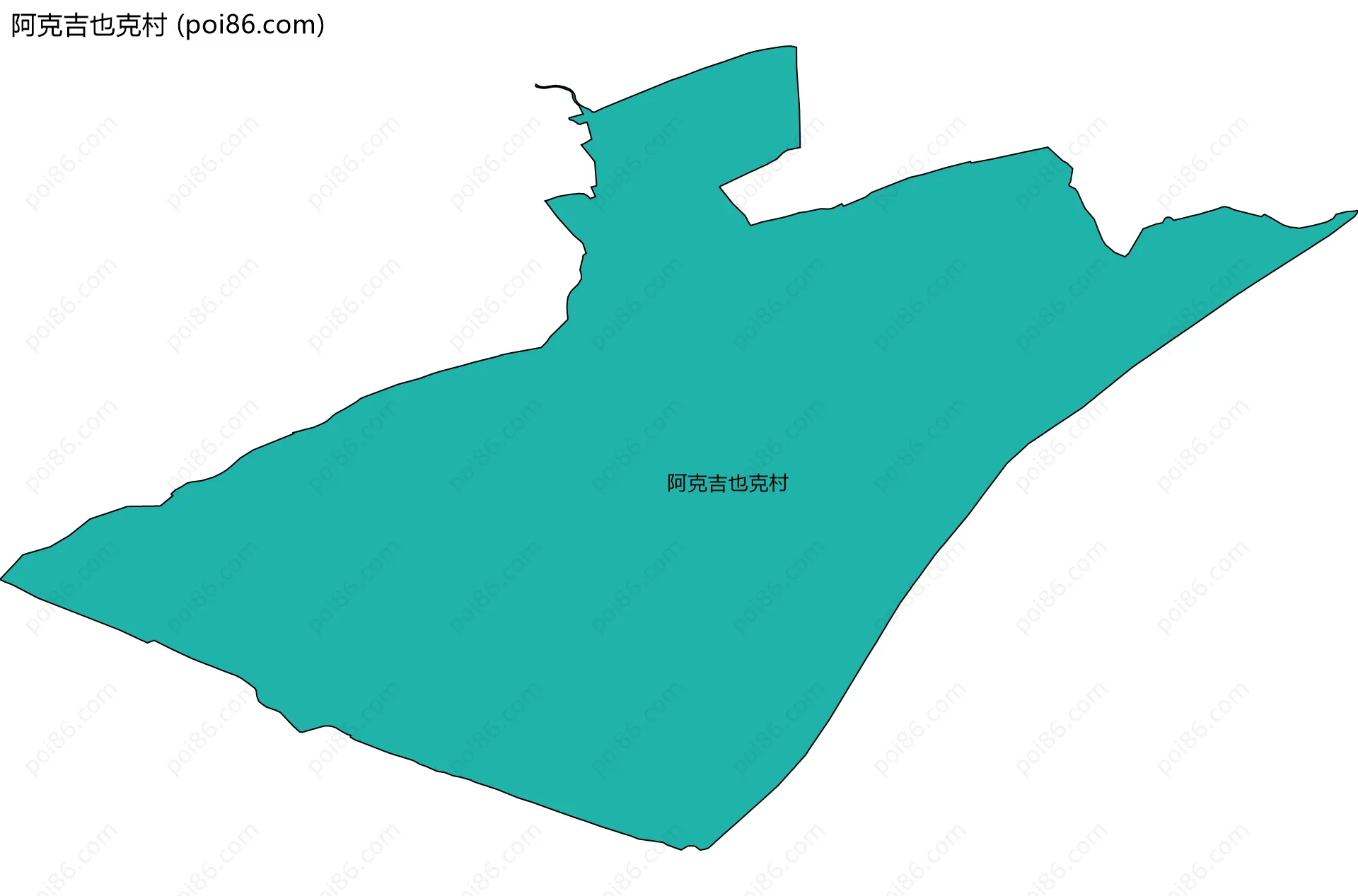 阿克吉也克村边界地图