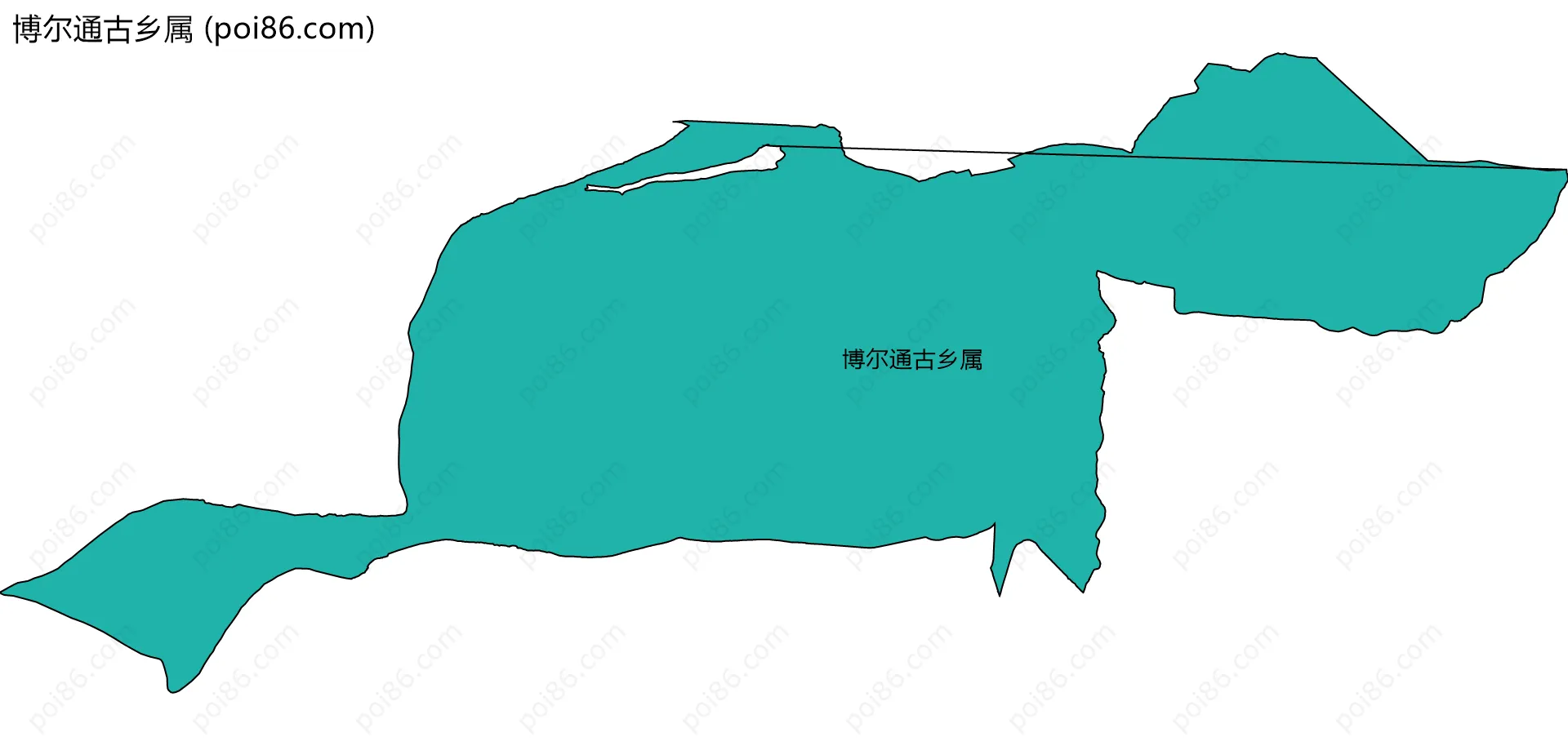 博尔通古乡属边界地图