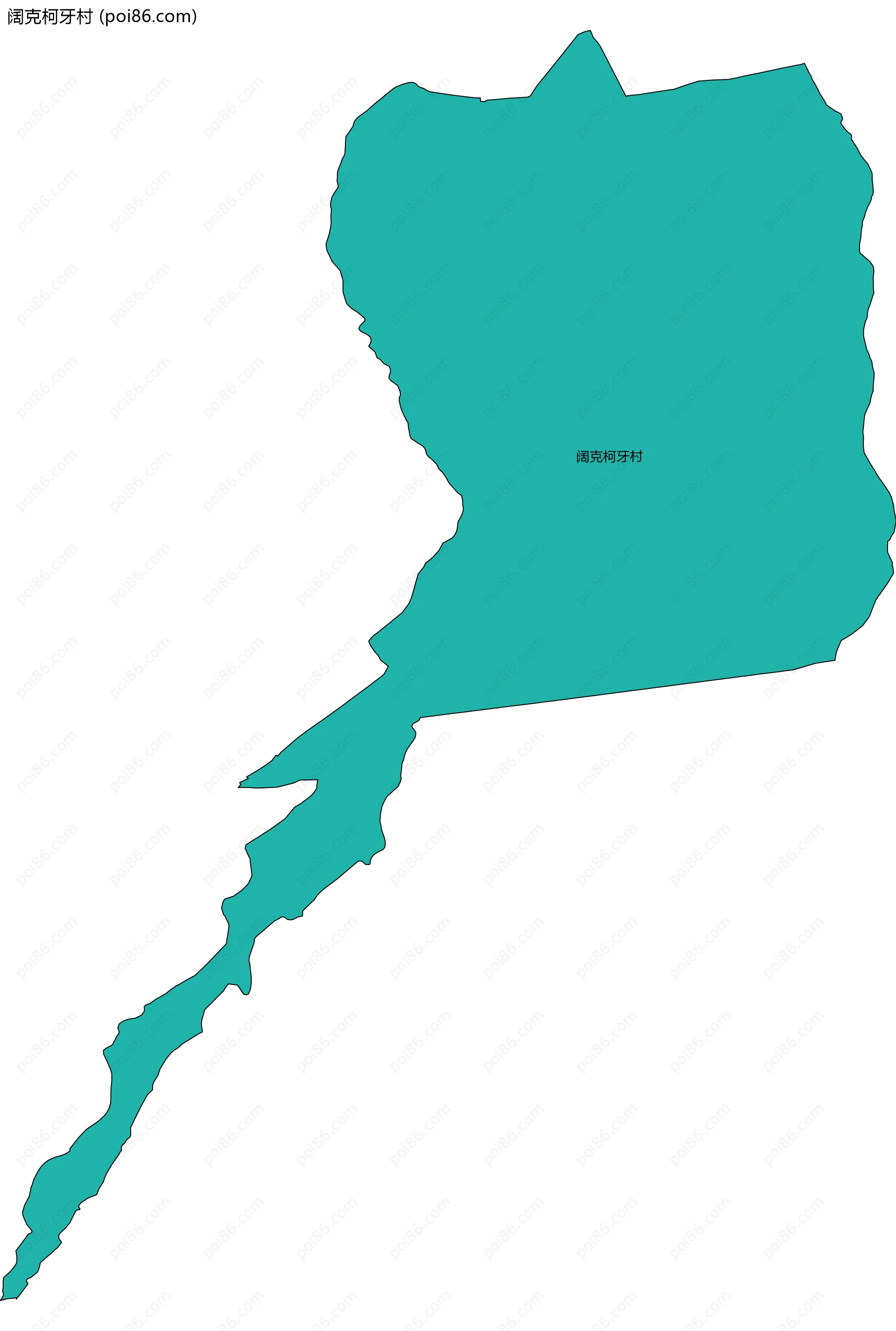 阔克柯牙村边界地图