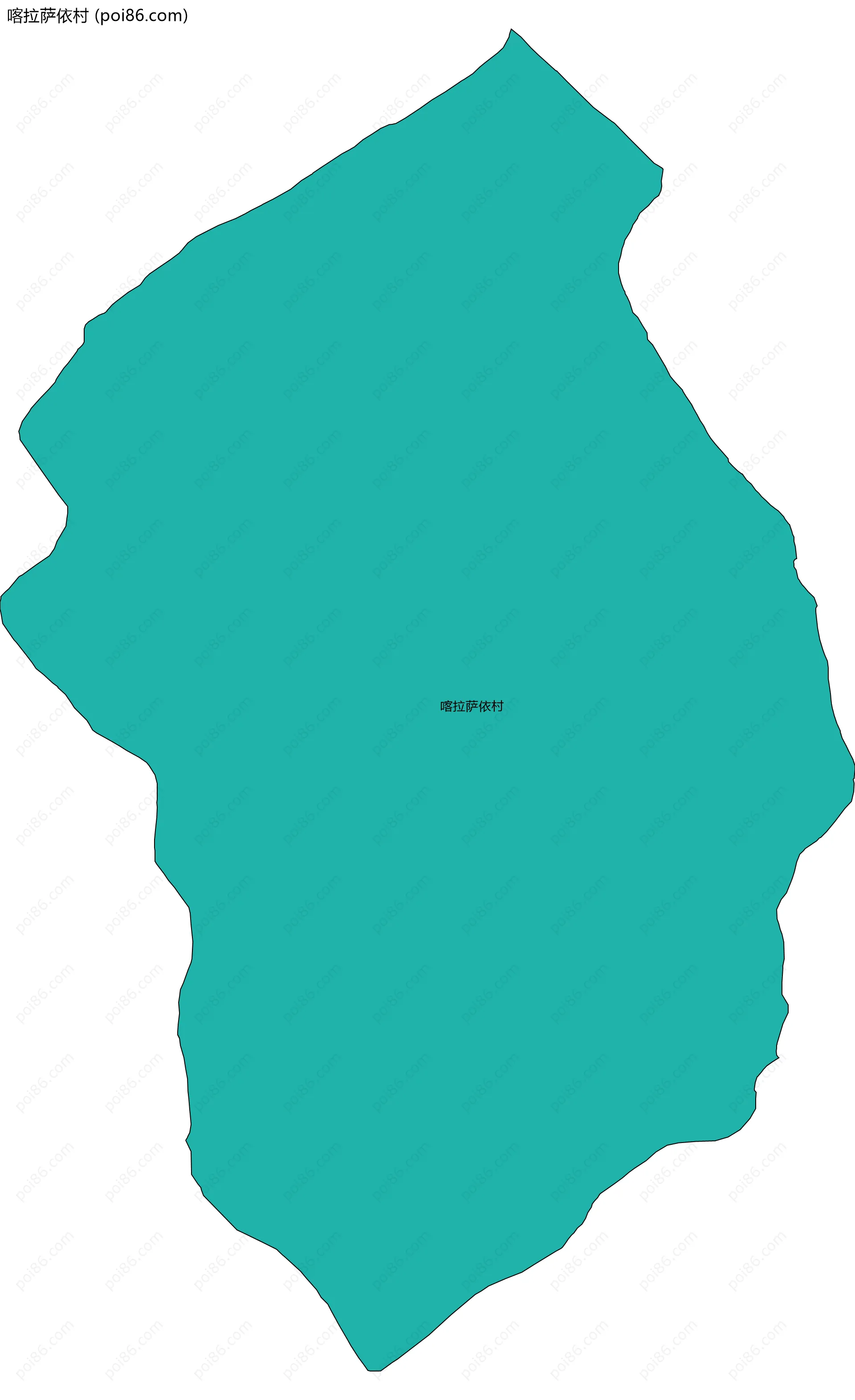 喀拉萨依村边界地图