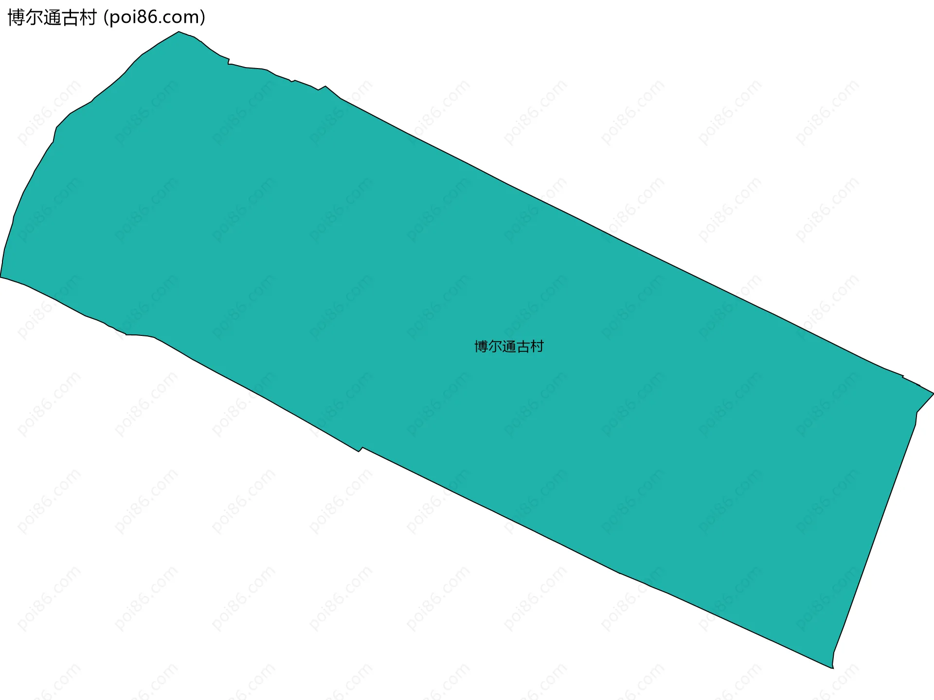 博尔通古村边界地图
