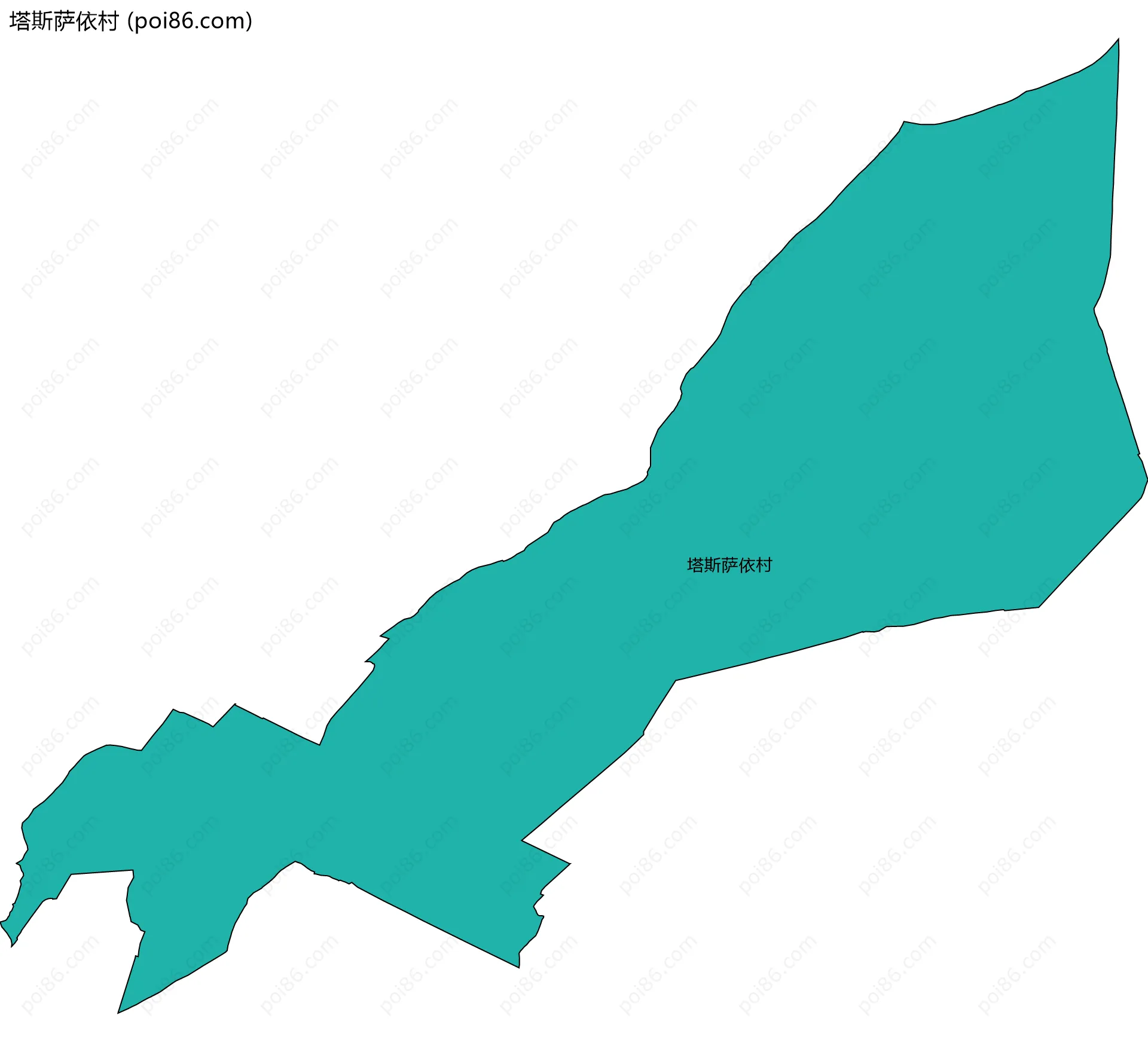 塔斯萨依村边界地图