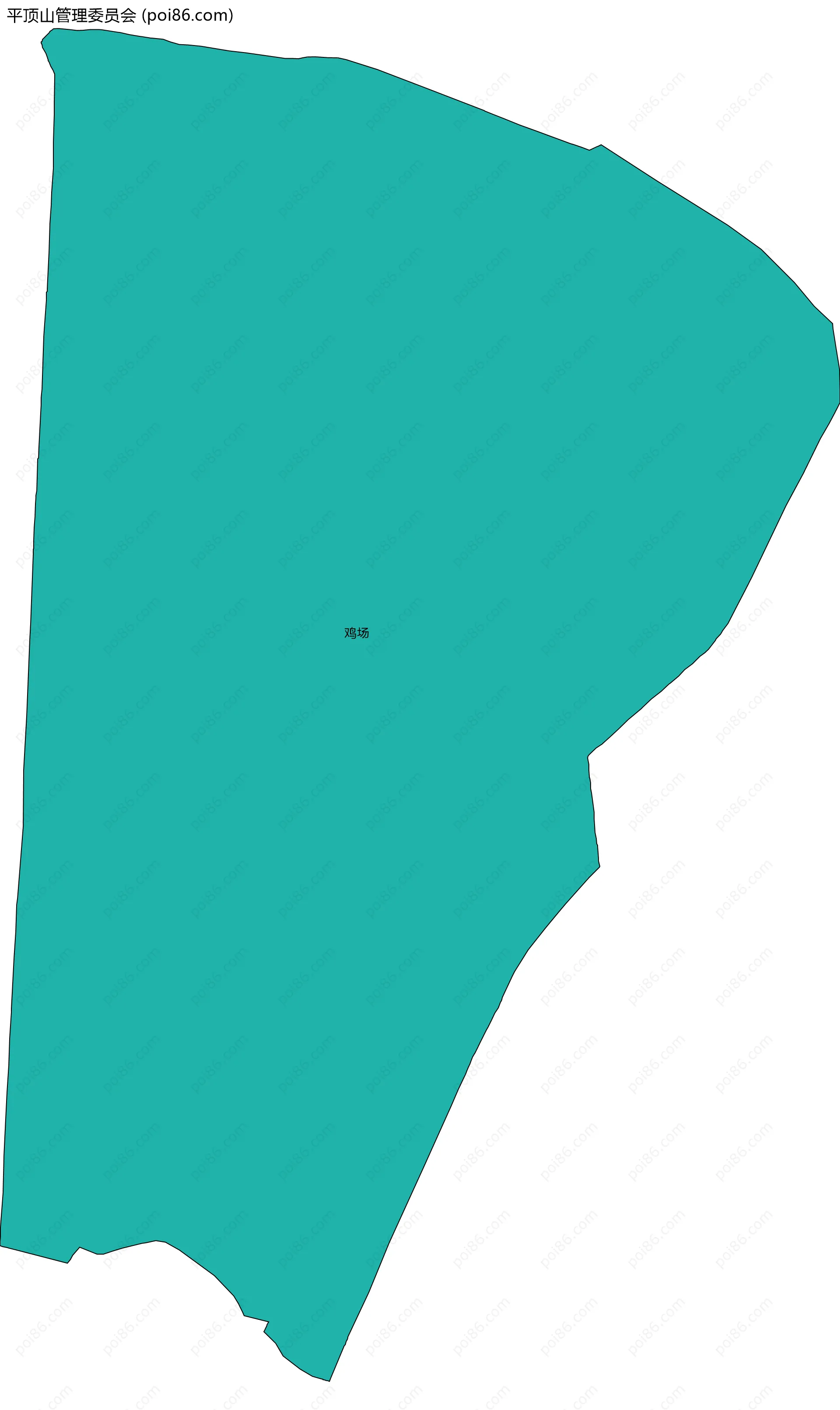 平顶山管理委员会边界地图(五级行政区划)