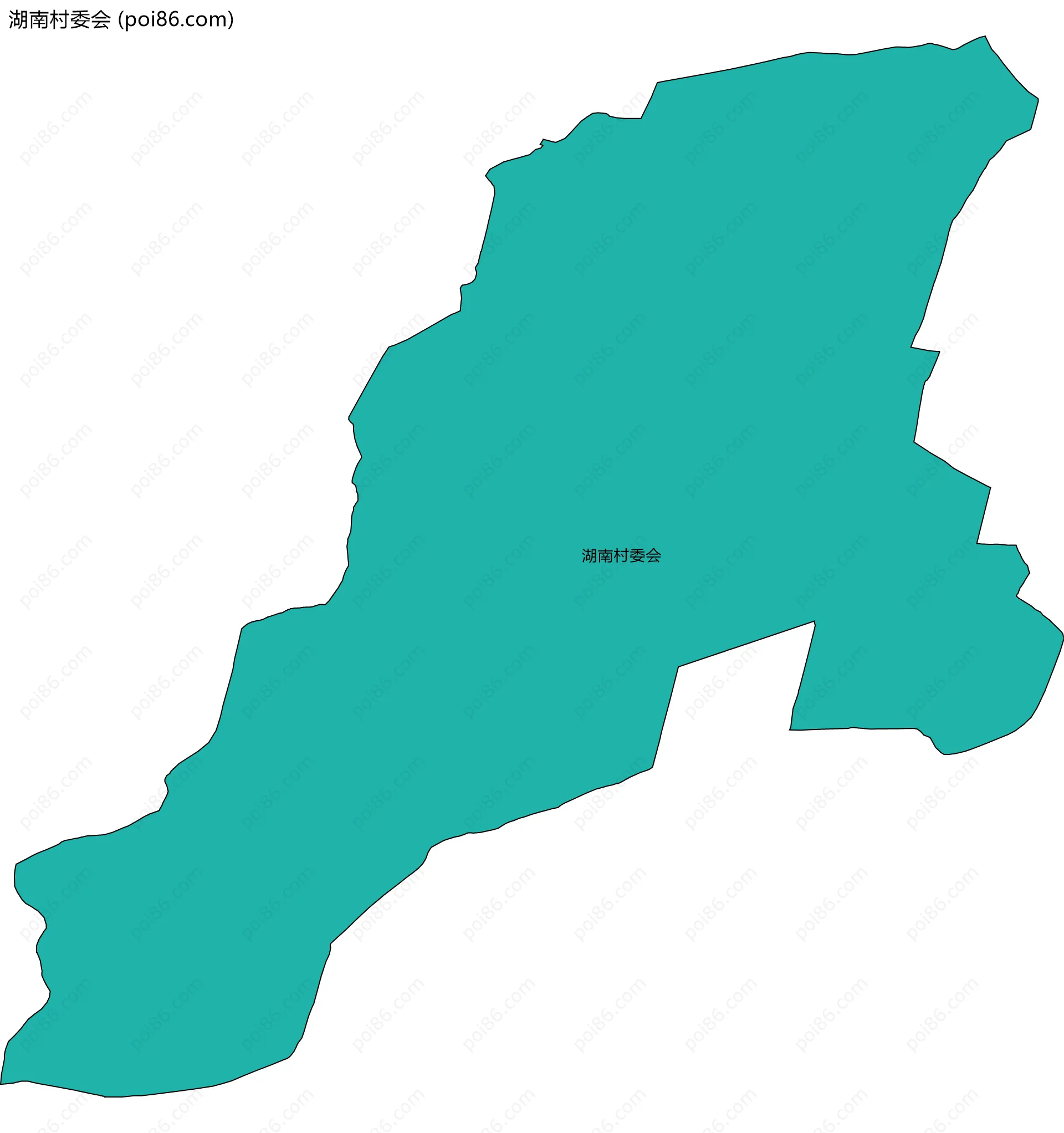 湖南村委会边界地图