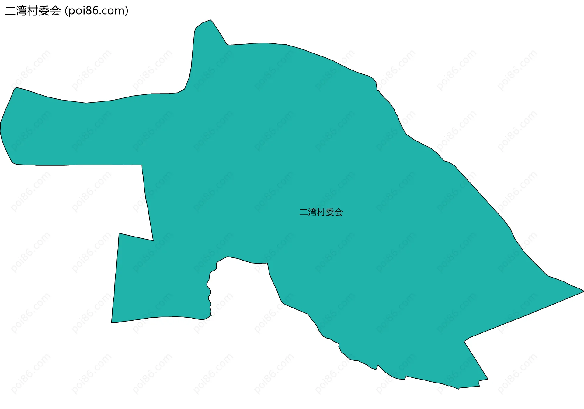 二湾村委会边界地图